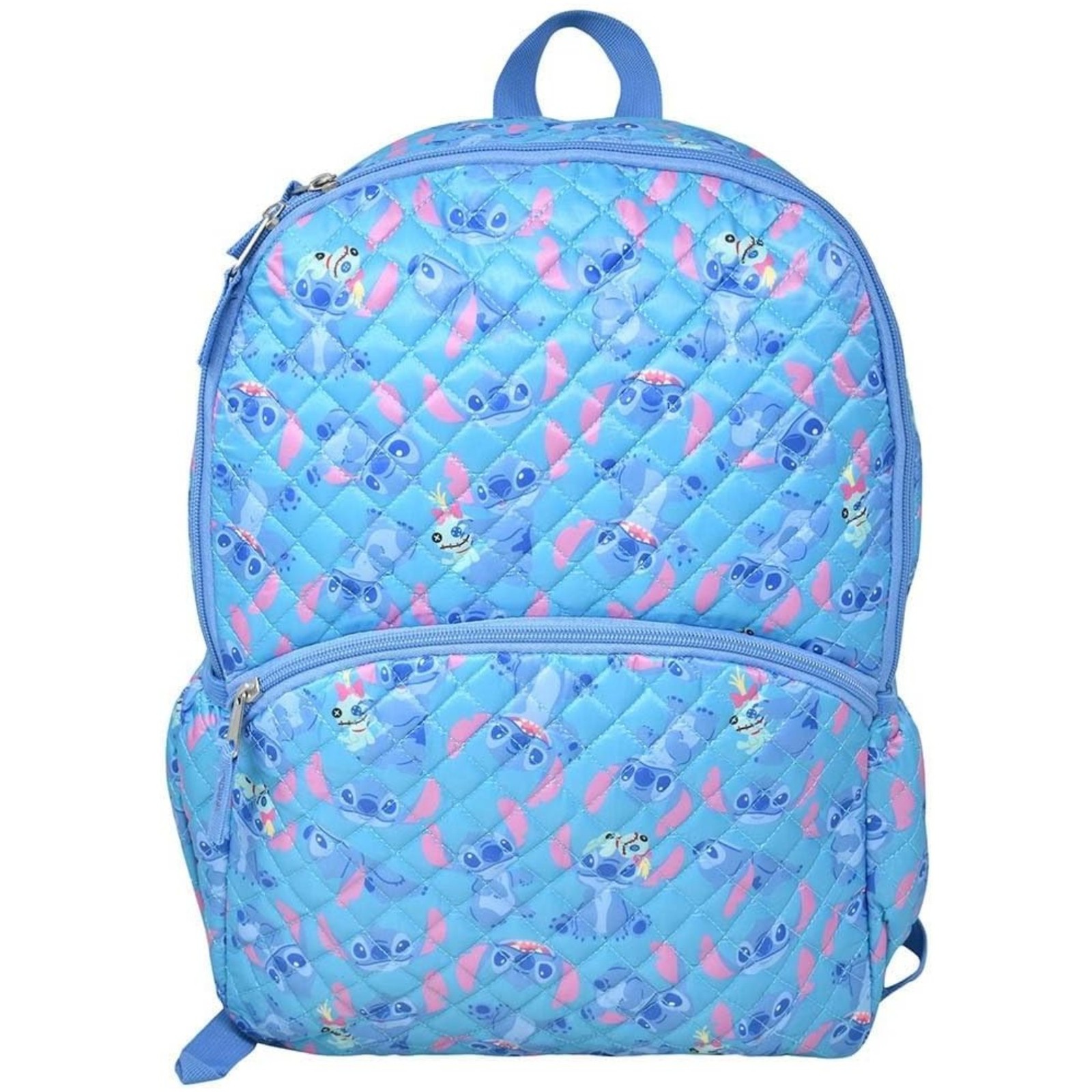 Disney Blue Stitch & Scrump All Over Print 16&Prime; School Travel Backpack ages 3+