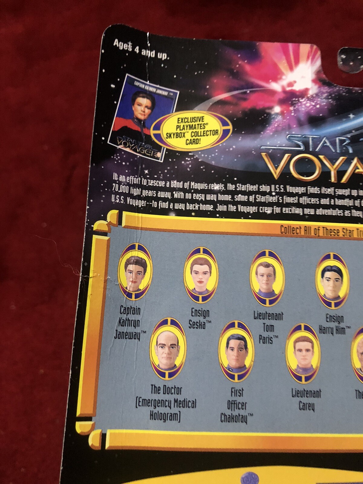 4 Different Unopened 1996 Playmates Star Trek Voyager Figures