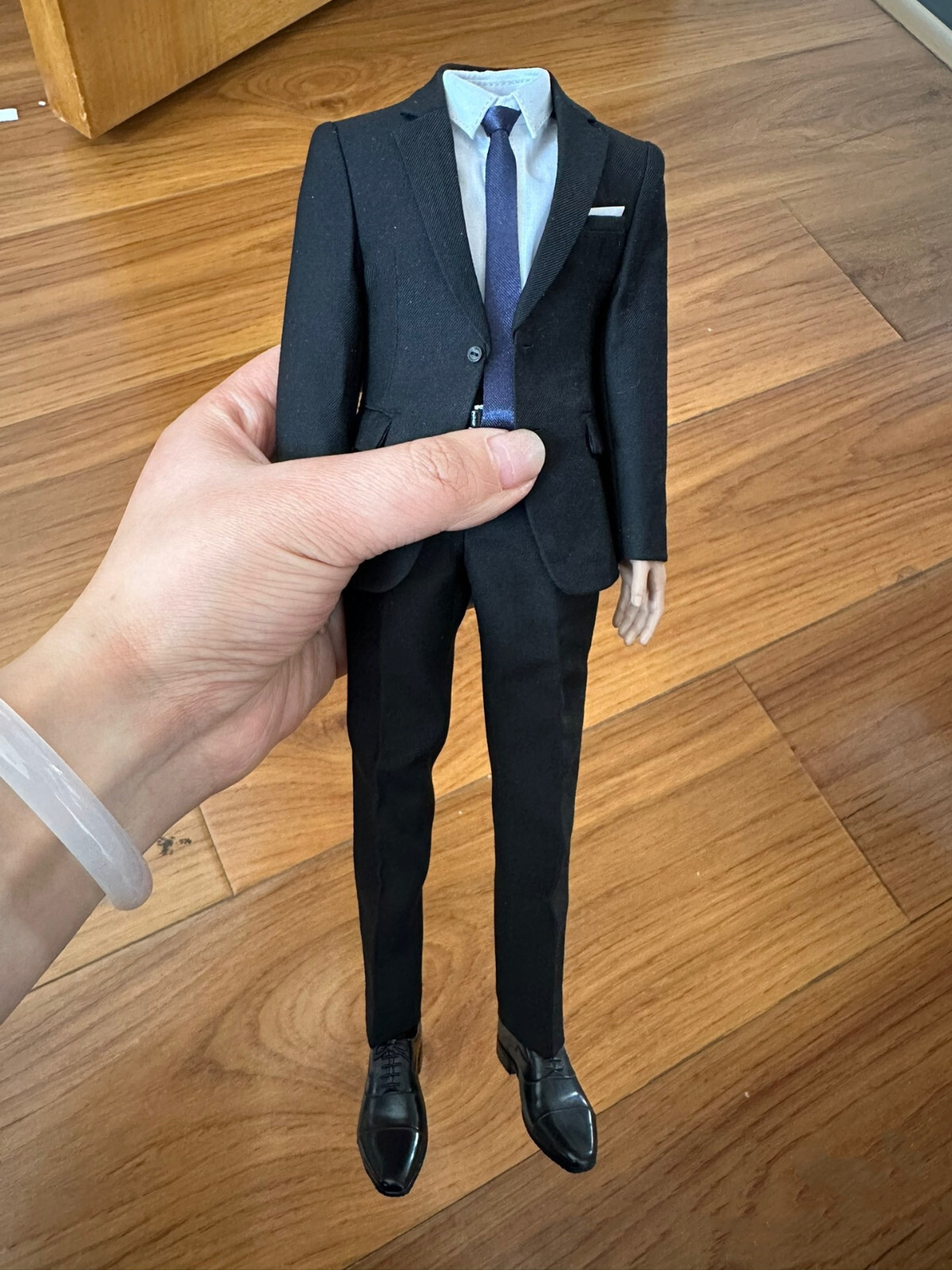 1/6 Black Suit Casual Coat Pants Shoes Male Clothes Fit 12 » Action Figure Model