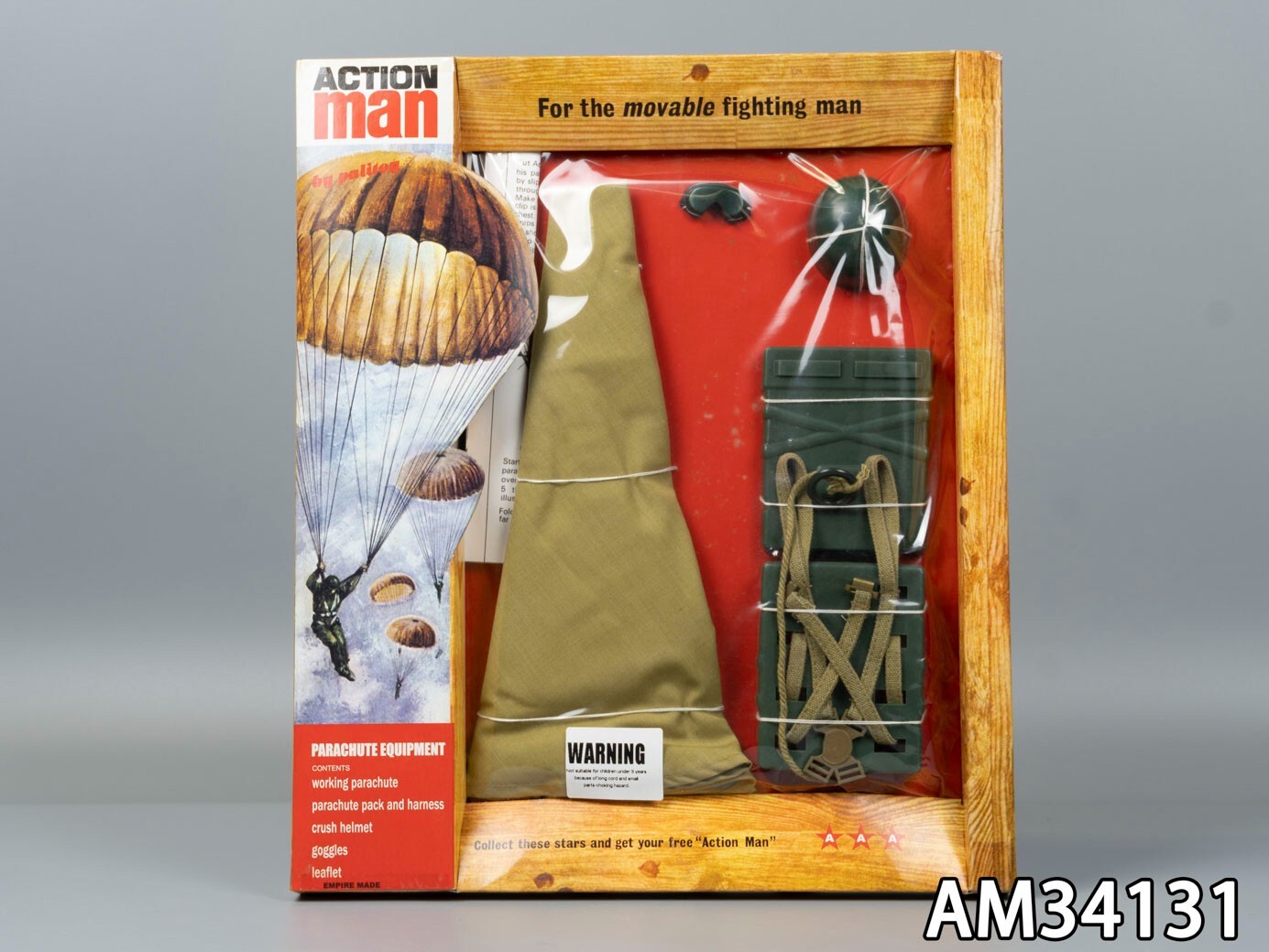 Palitoy Hasbro 40th Action Man 12&Prime; British Paratrooper Working Parachute AM34131