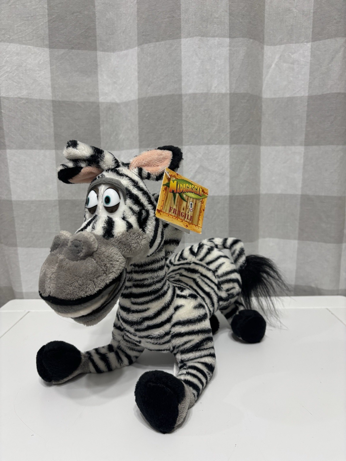 Vintage 2005 NWT RUSS Madagascar Marty The Zebra 18&Prime; Animatronic Plush Toy Y2K