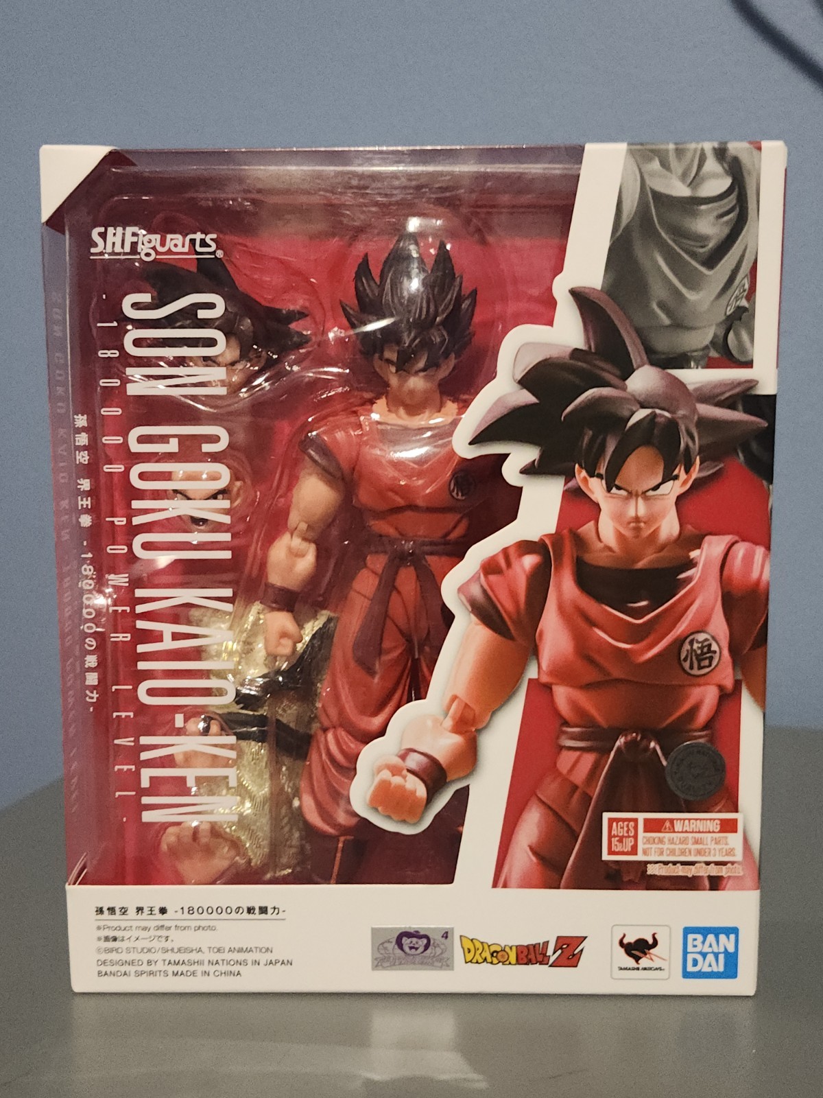 Bandai SHFiguarts Kaio-Ken Power Level 180,000 Son Goku + Bonus