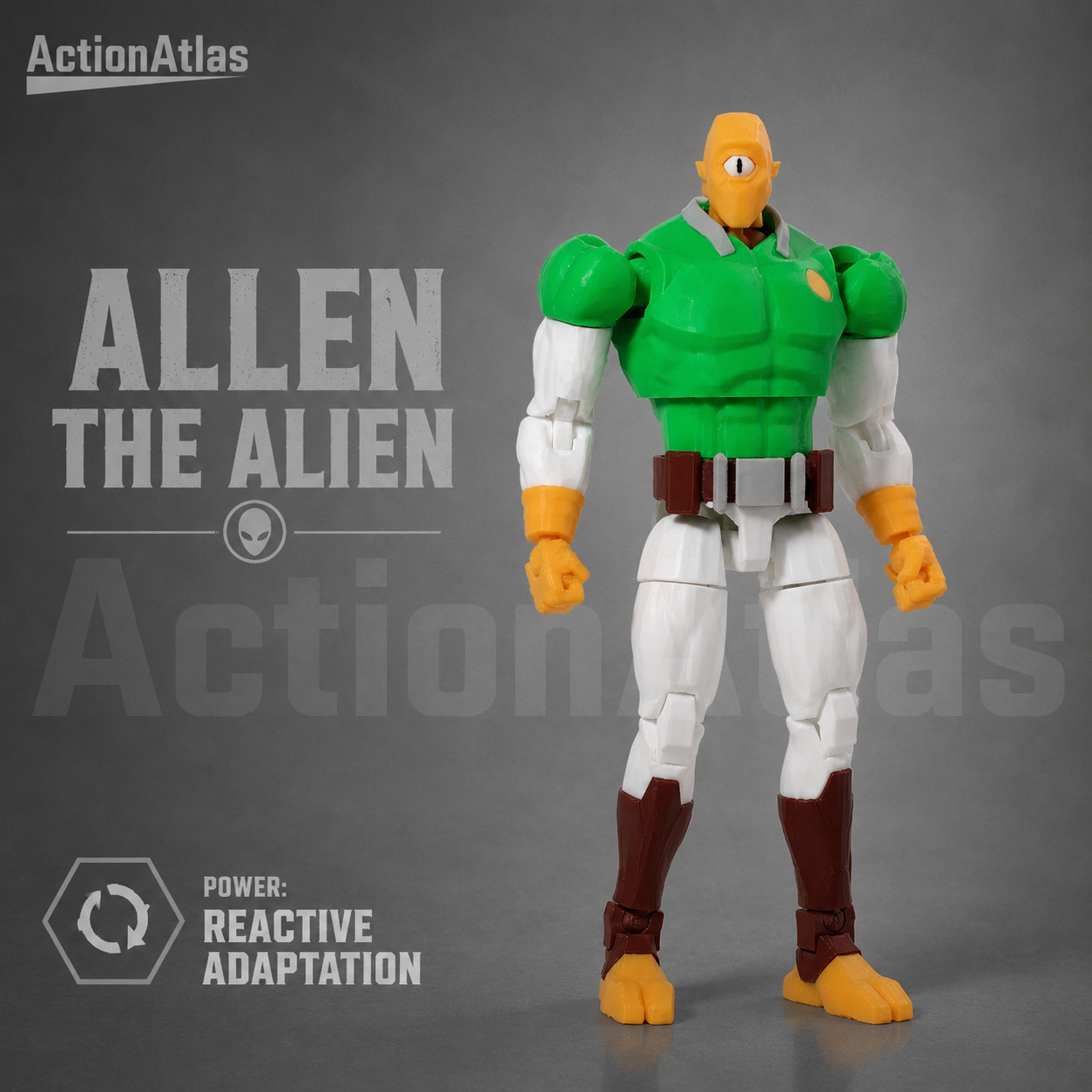 3DPrinted Invincible Allen the Alien Action Figure-Multi-Jointed Superhero Anime