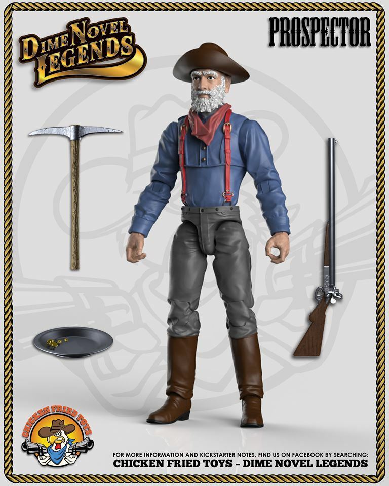 Dime Novel Legends 1:18 scale (4&Prime;) old west action figure Prospector