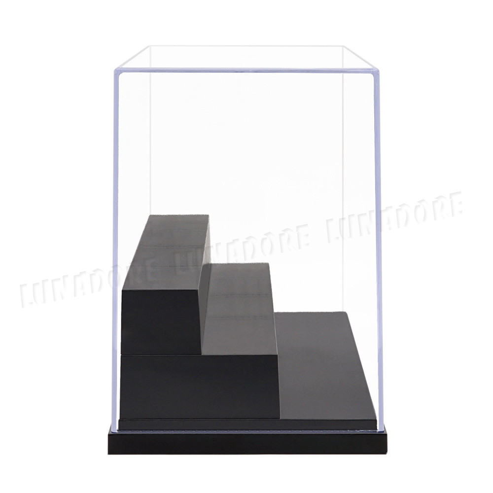 US 10.2&Prime; Clear Acrylic Display Case Big Perspex Box Plastic Base Dustproof 3Step