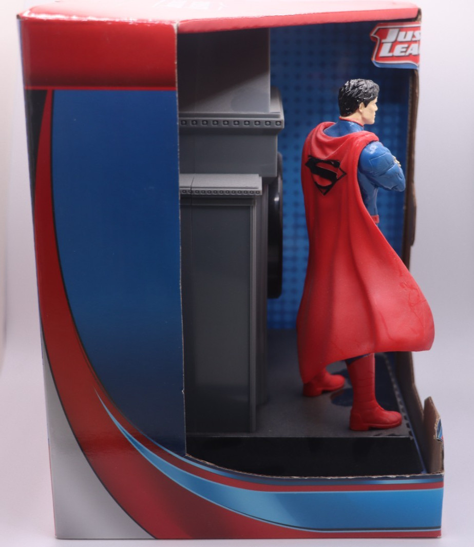 JUSTICE LEAGUE Coin Bank & Alarm Clock SUPERMAN DC Comics New!