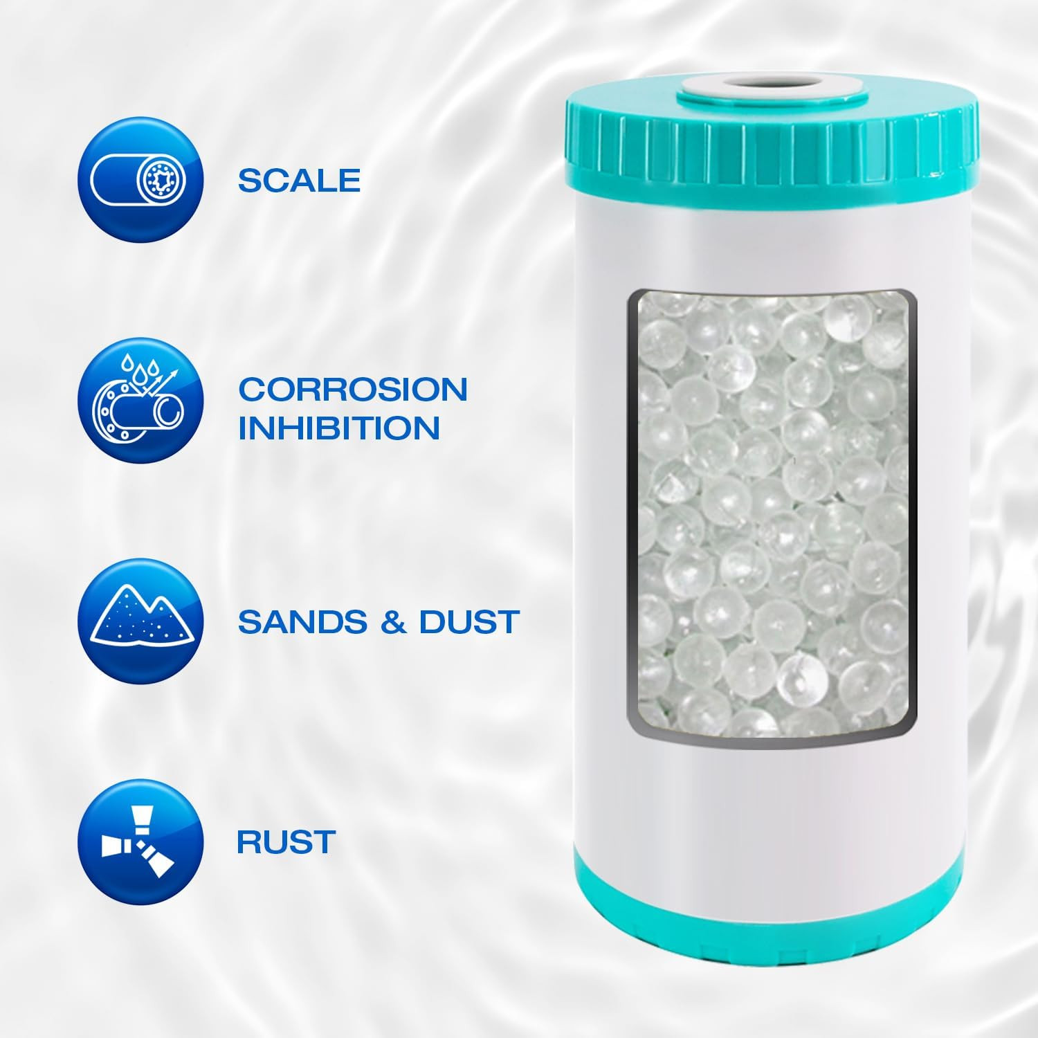 10&Prime; X 4.5 Water Descaler Cartridge – Saltless Anti-Scale Filter Replacement
