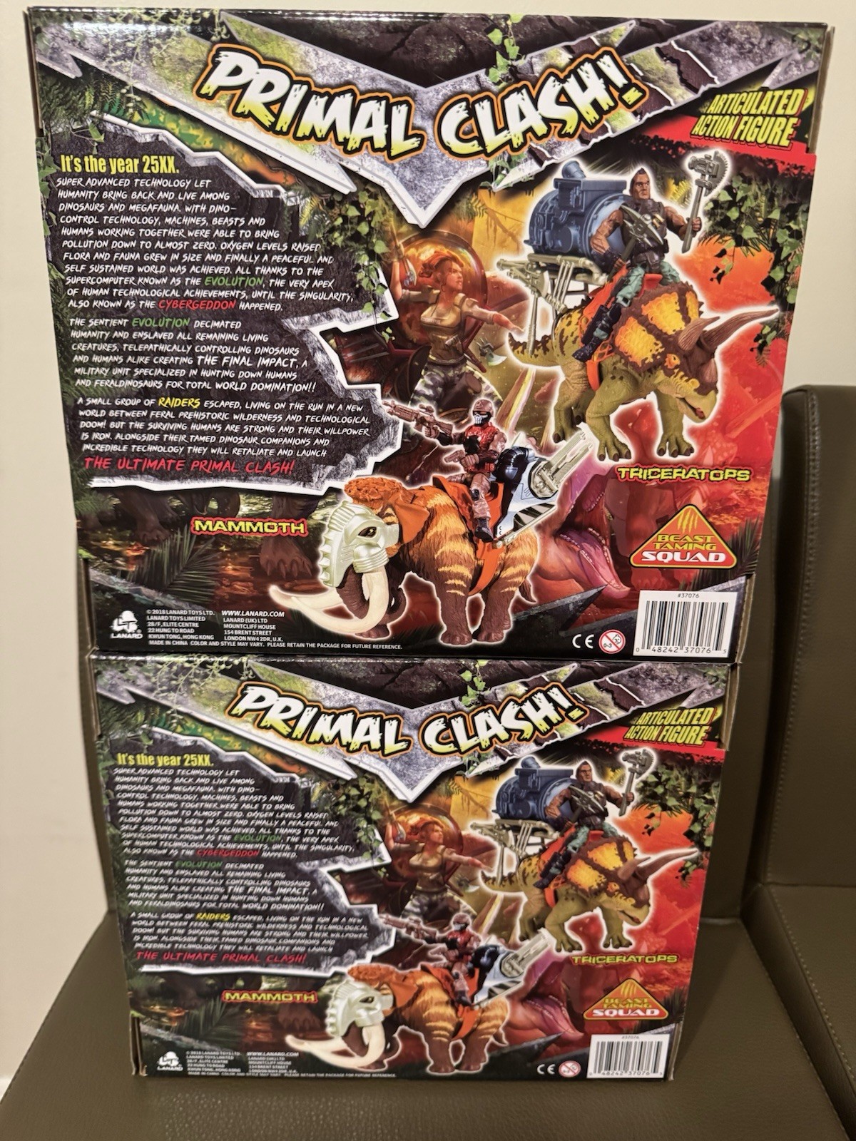Primal Clash Dino Commander Mammoth & Triceratops 2 Sets 2018 Lanard New