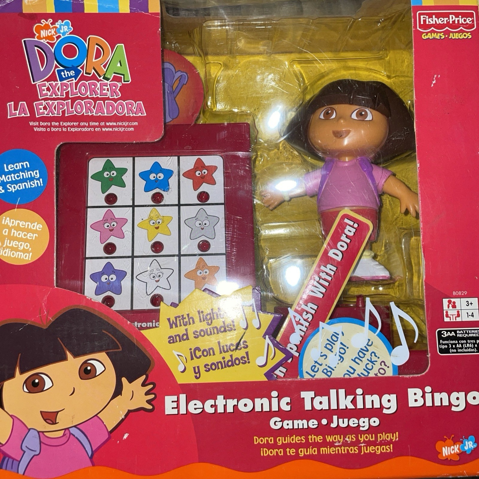 Dora The Explorer Electronic Talking Bingo Fisher Price 2002 New In Box