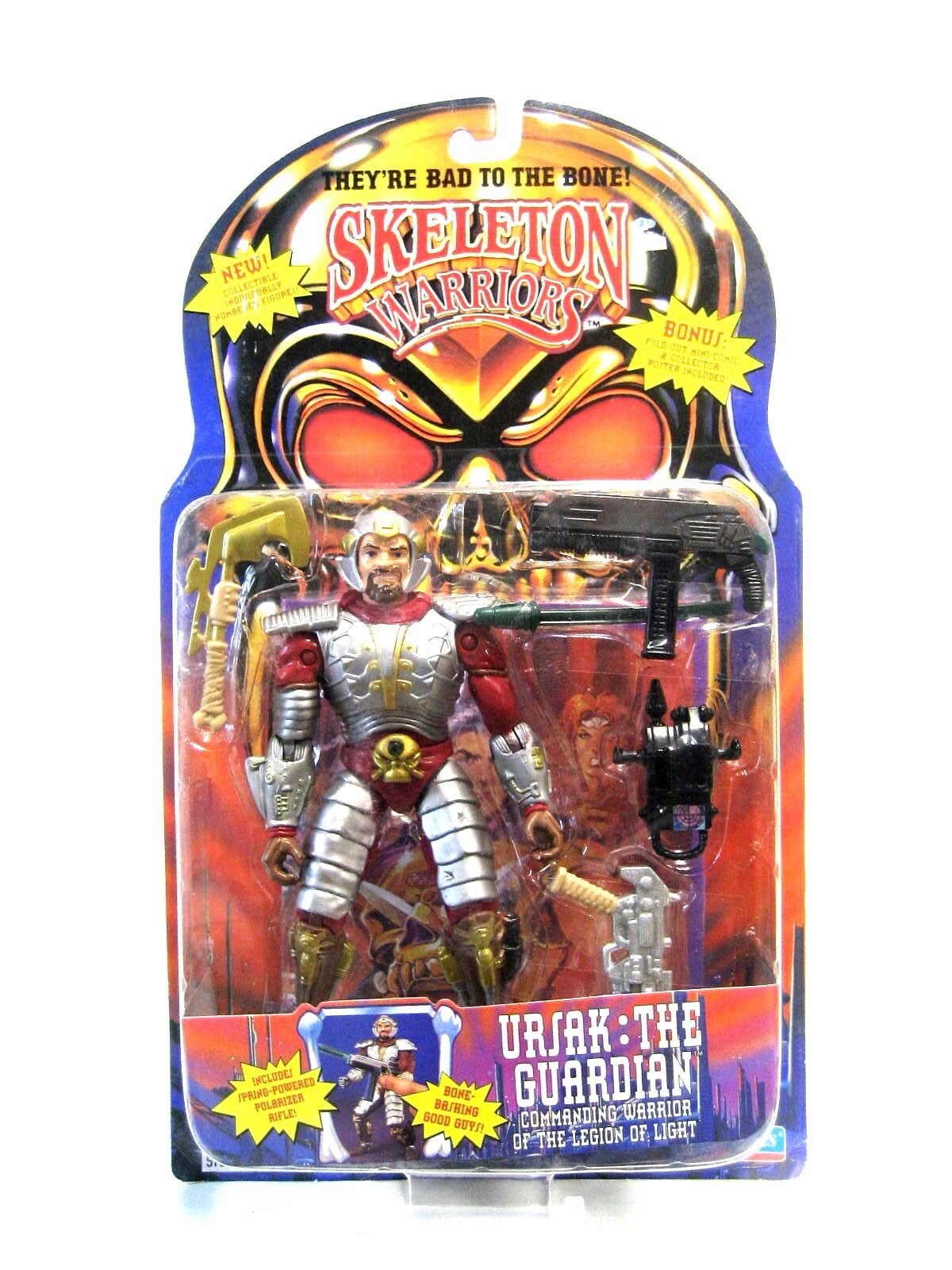Skeleton Warriors Action Figure Ursak The Guardian Playmates 1994 MOC
