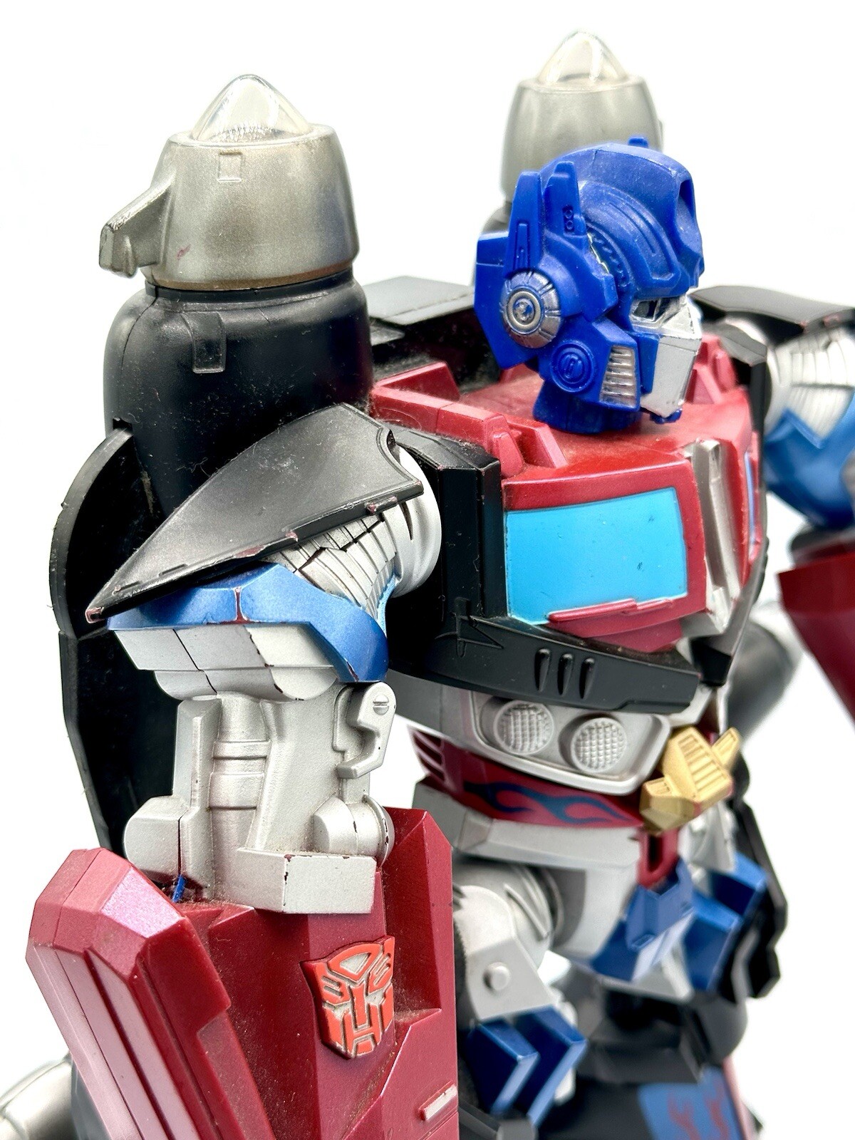 2008 Talking Hasbro Transformers Mega Power Bots Jet Optimus Prime 12&Prime; Figure