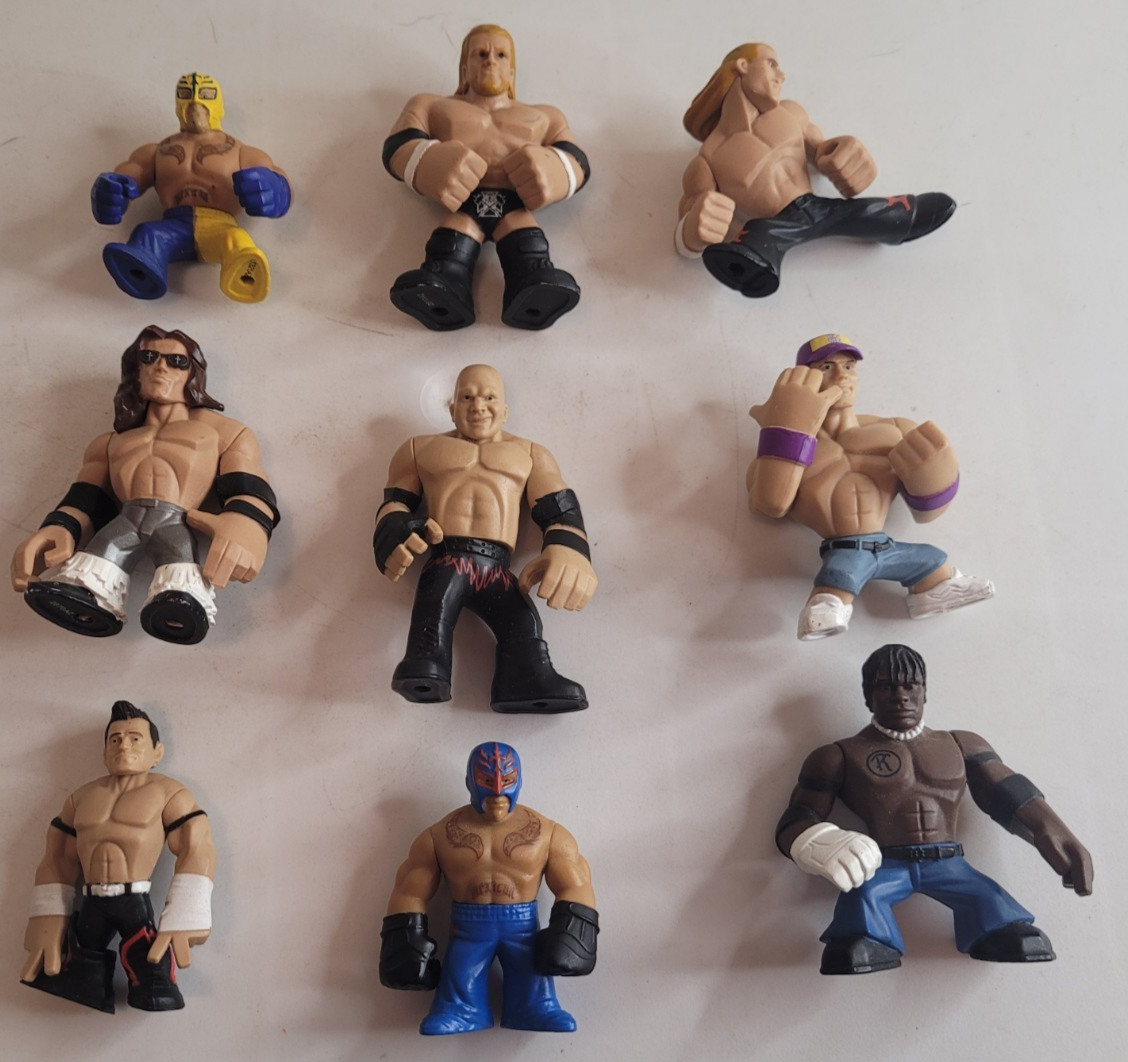 Mattel WWE Rumblers Lot of 9 Triple H R Truth Rey Mysterio John Cena Bourne Kane