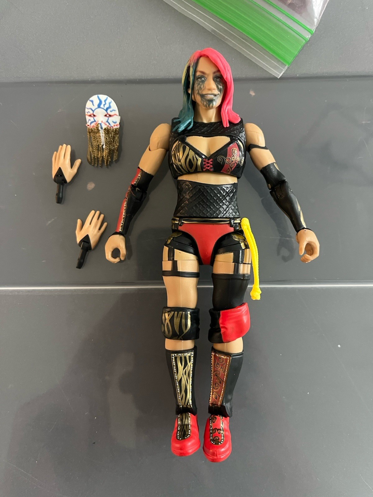 WWE Elite 87 Asuka Women Wrestling Figure w/ Mask Mattel Toy Wrestlemania NXT 6”