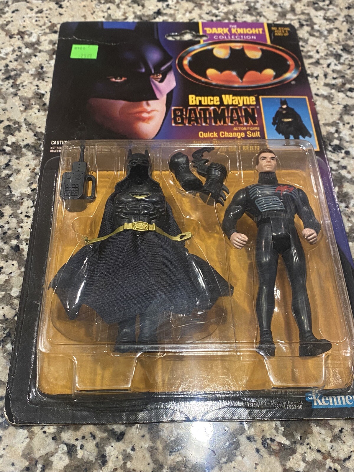 VINTAGE BATMAN MOVIE BRUCE WAYNE QUICK CHANGE SUIT FIGURE DC KENNER NEW 1990