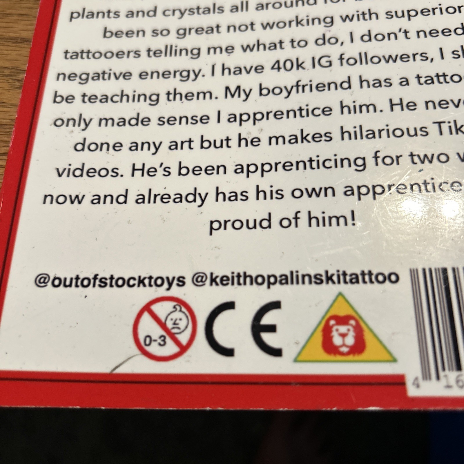 The 2 Year Tattooer Action Figure