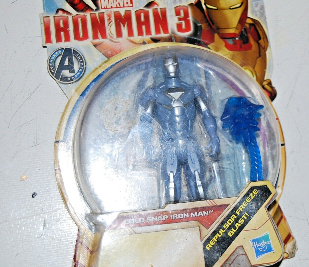 MARVEL IRON MAN 3 COLD SNAP REPULSOR FREEZE BLAST 3.75&Prime; FIGURE Sealed