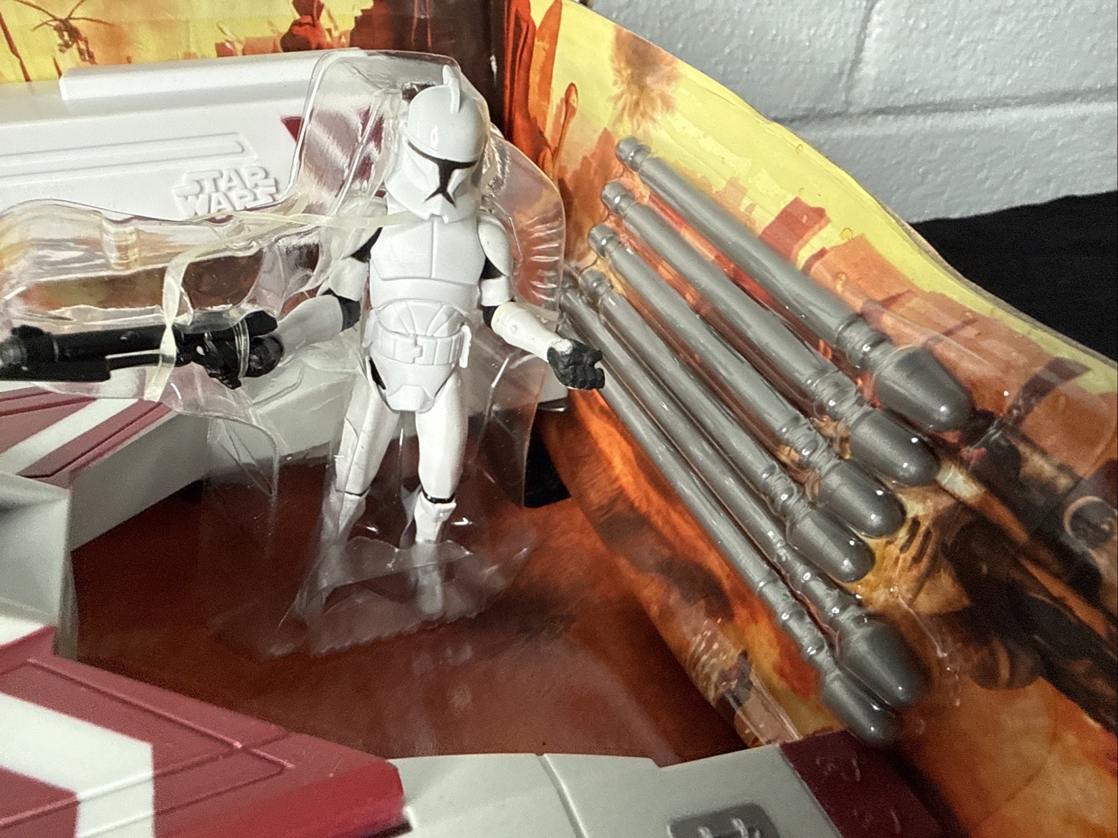 2011 Star Wars THE CLONE WARS RC Republic Fighter Tank – Attached To Cardboard