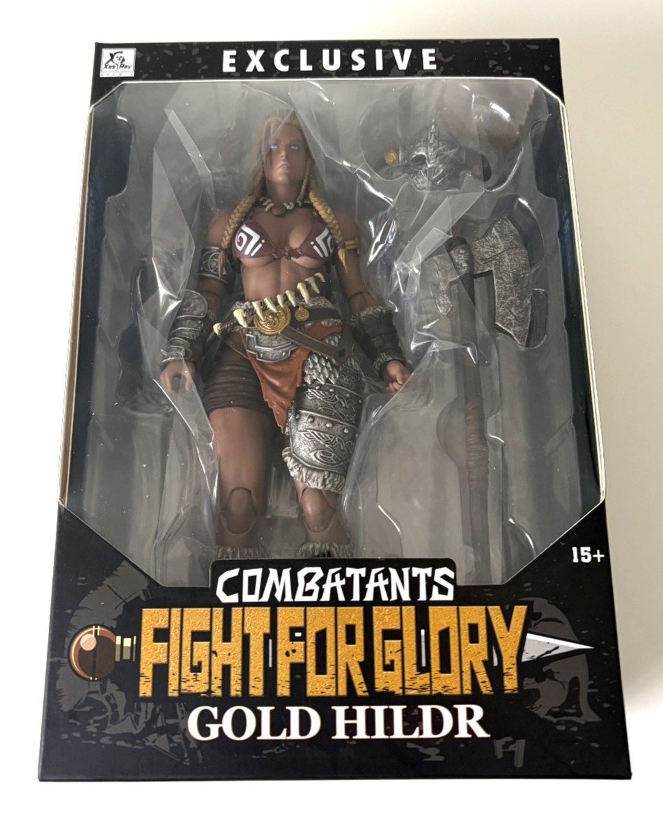 XESRAY STUDIO 1:12 GOLD HILDR FEMALE BARBARIAN EVENT EXCLUSIVE 6” FIGURE MISB
