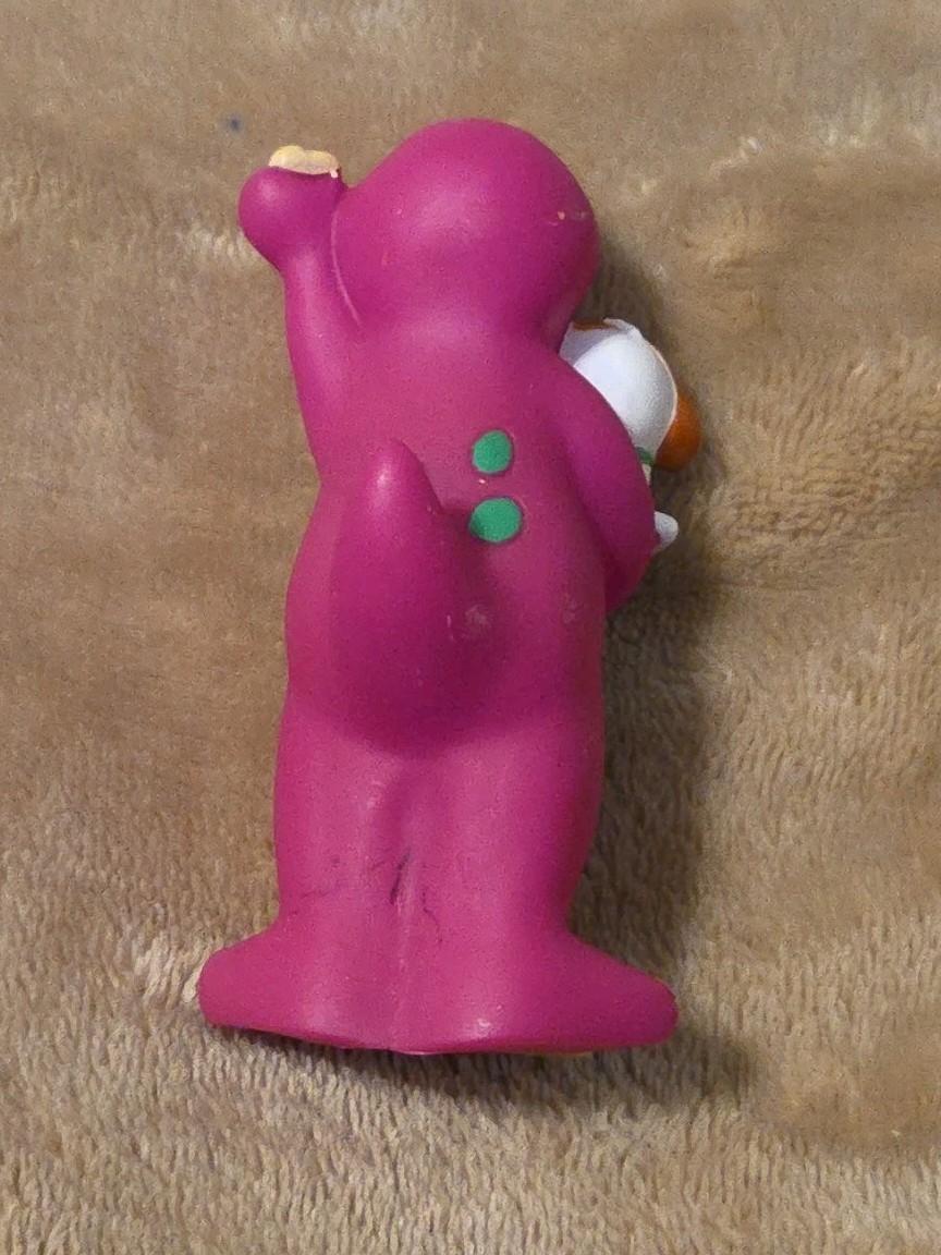 Barney And Friends Barney with Puppy 2001 Mattel Figure 3.25&Prime; Tall