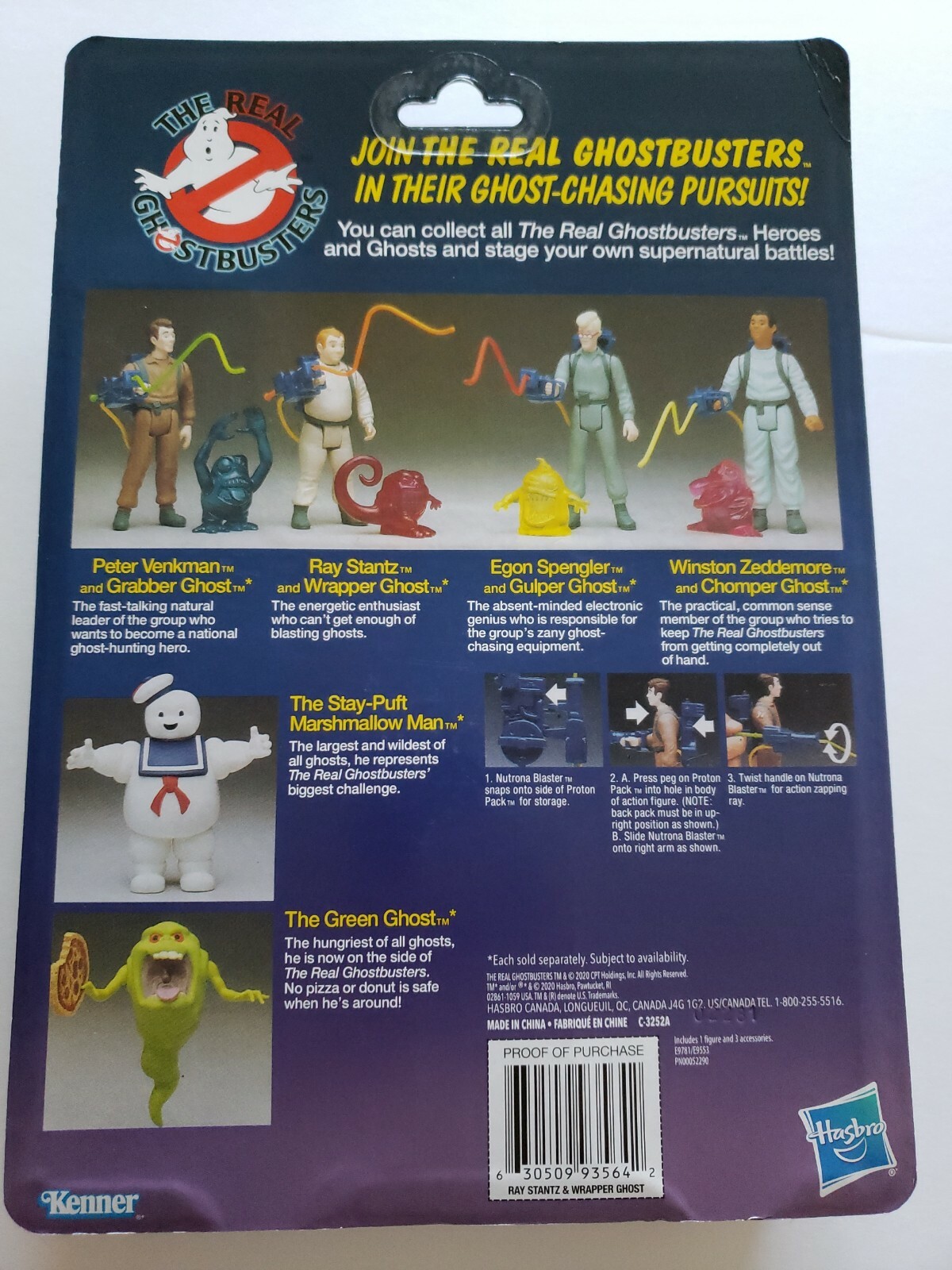 The Real Ghostbusters Ray Stantz And Wrapper Ghost Figures 2020 Hasbro