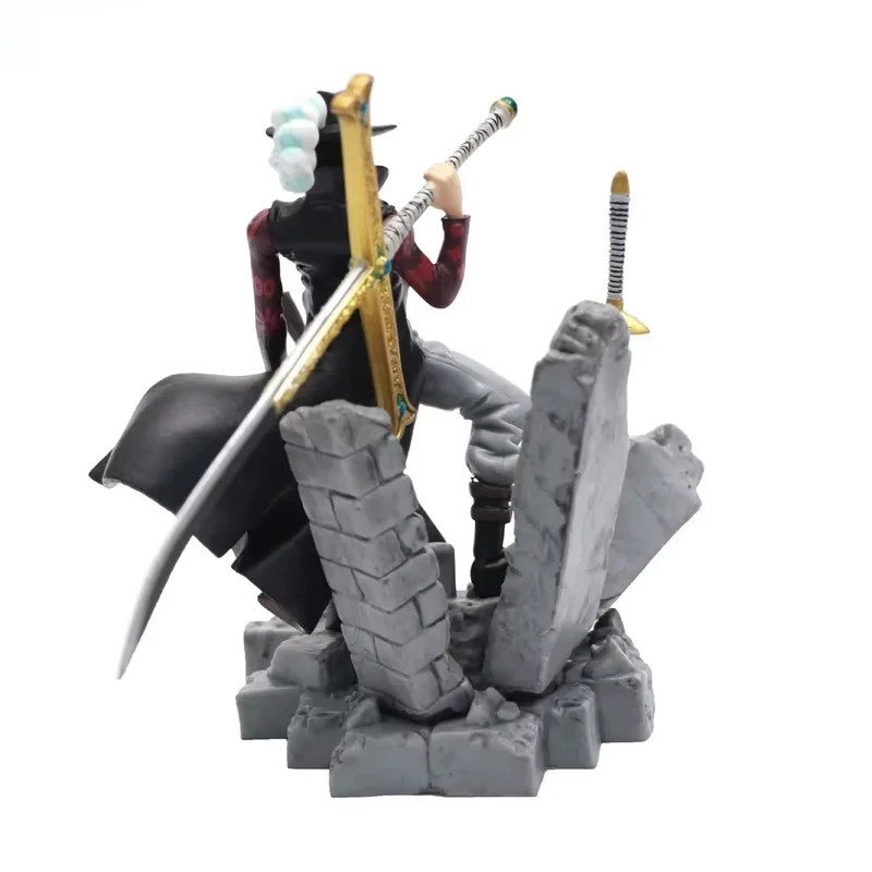 One Piece Anime Dracule Mihawk Action Figure Battle Over The Dome Model