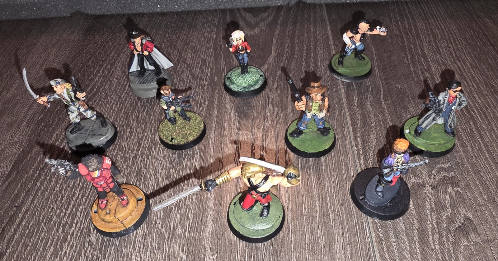 25mm Shadowrun Science Fiction Metal Miniature Lot Of 10 Pro-Painted