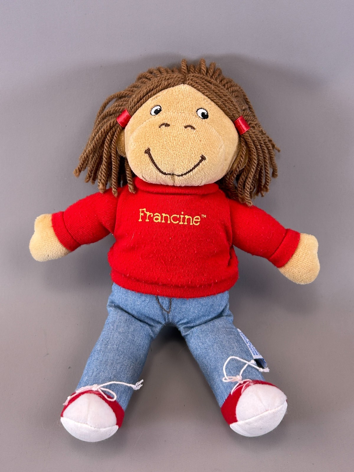 Francine Frensky Arthur&rsquo;s Friend Plush Doll 10&Prime; Marc Brown 1998 Red Sweater
