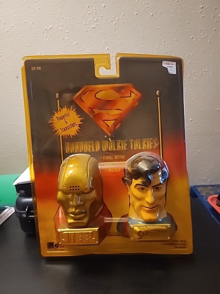 Superman & Steel Hand Held Walkie Talkies 1996