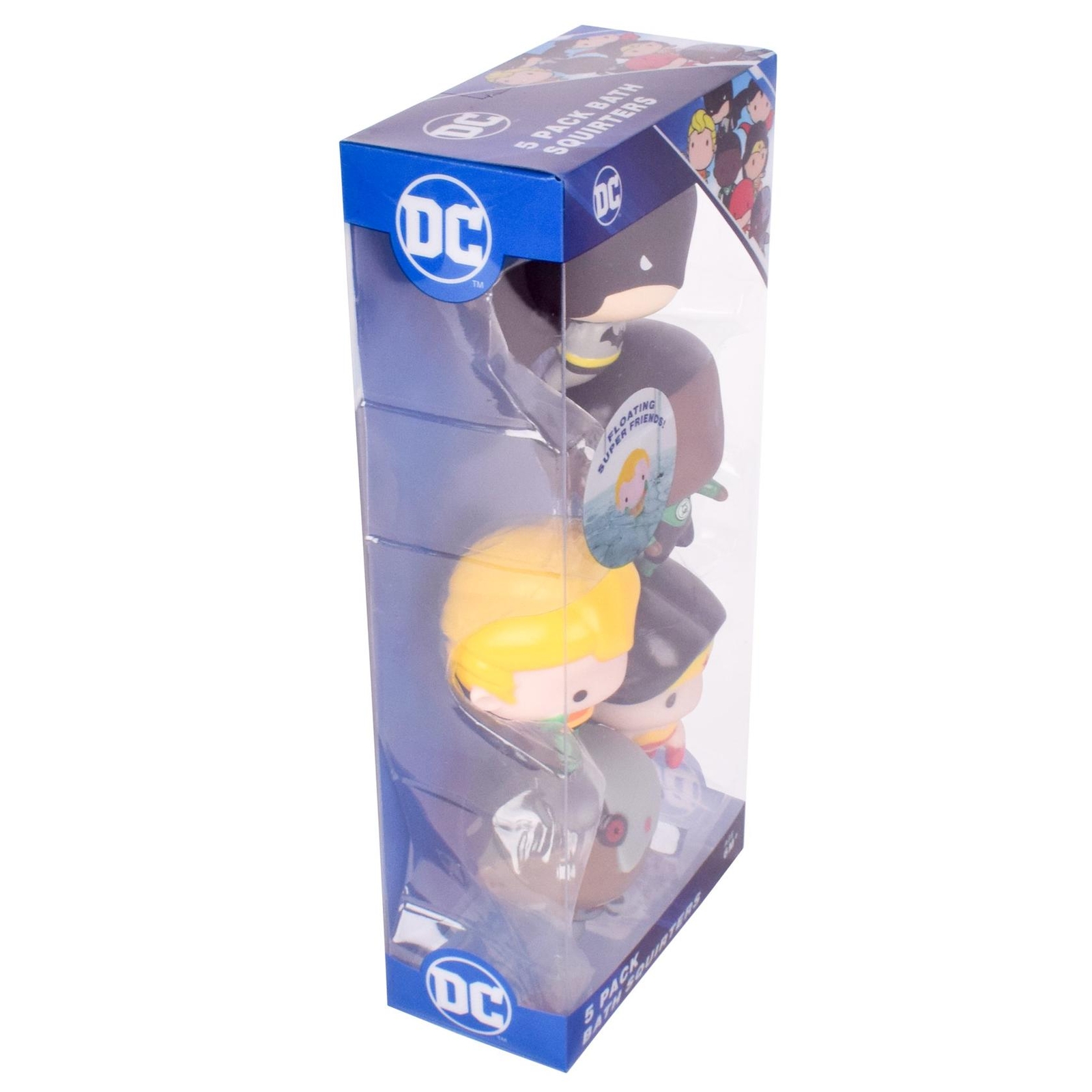 DC Comics 5 Count Pack Superhero Bath Squirters