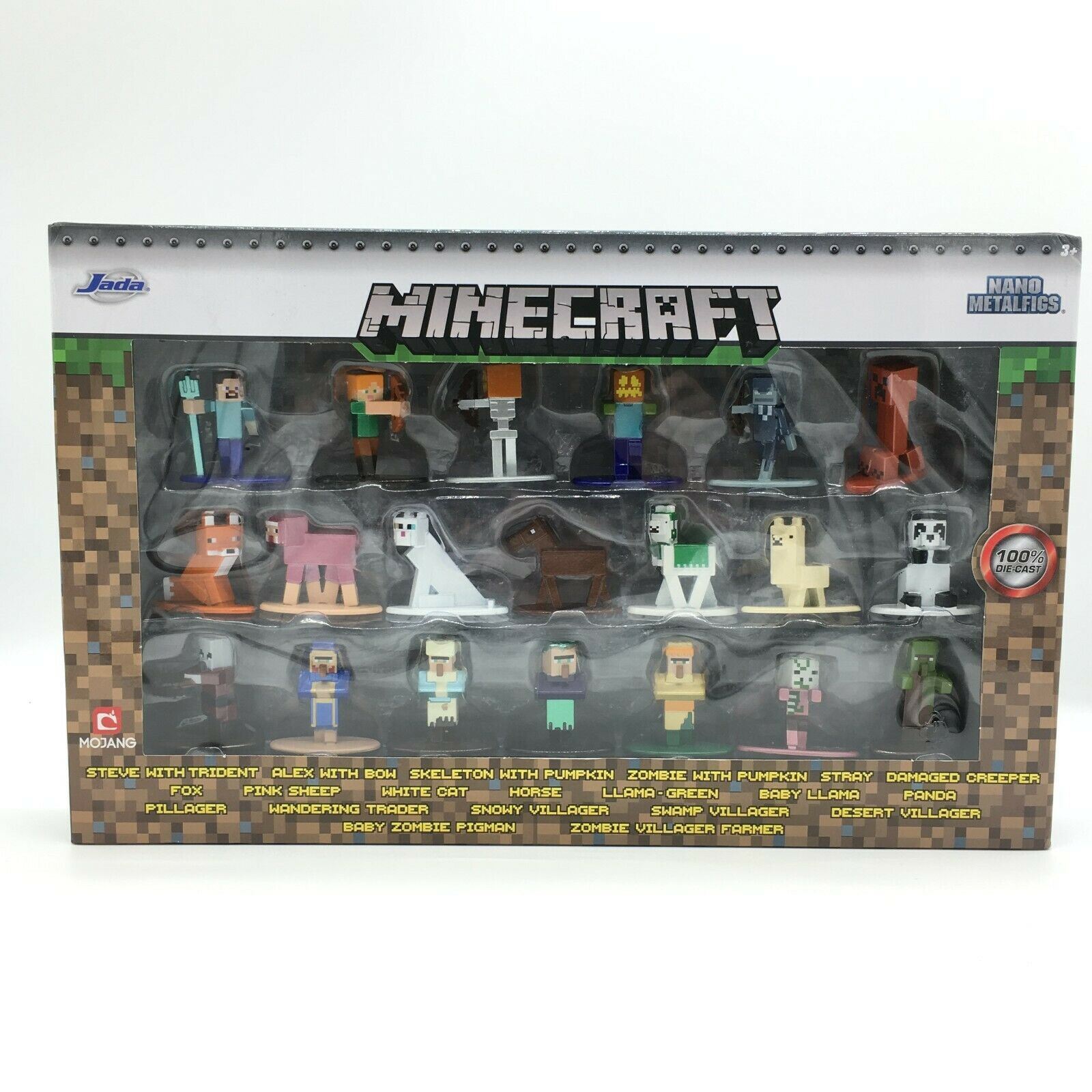Minecraft 20 Pack Wave 2 Die-Cast Figure 1.65 in Collectible Nano Metalfigs NEW