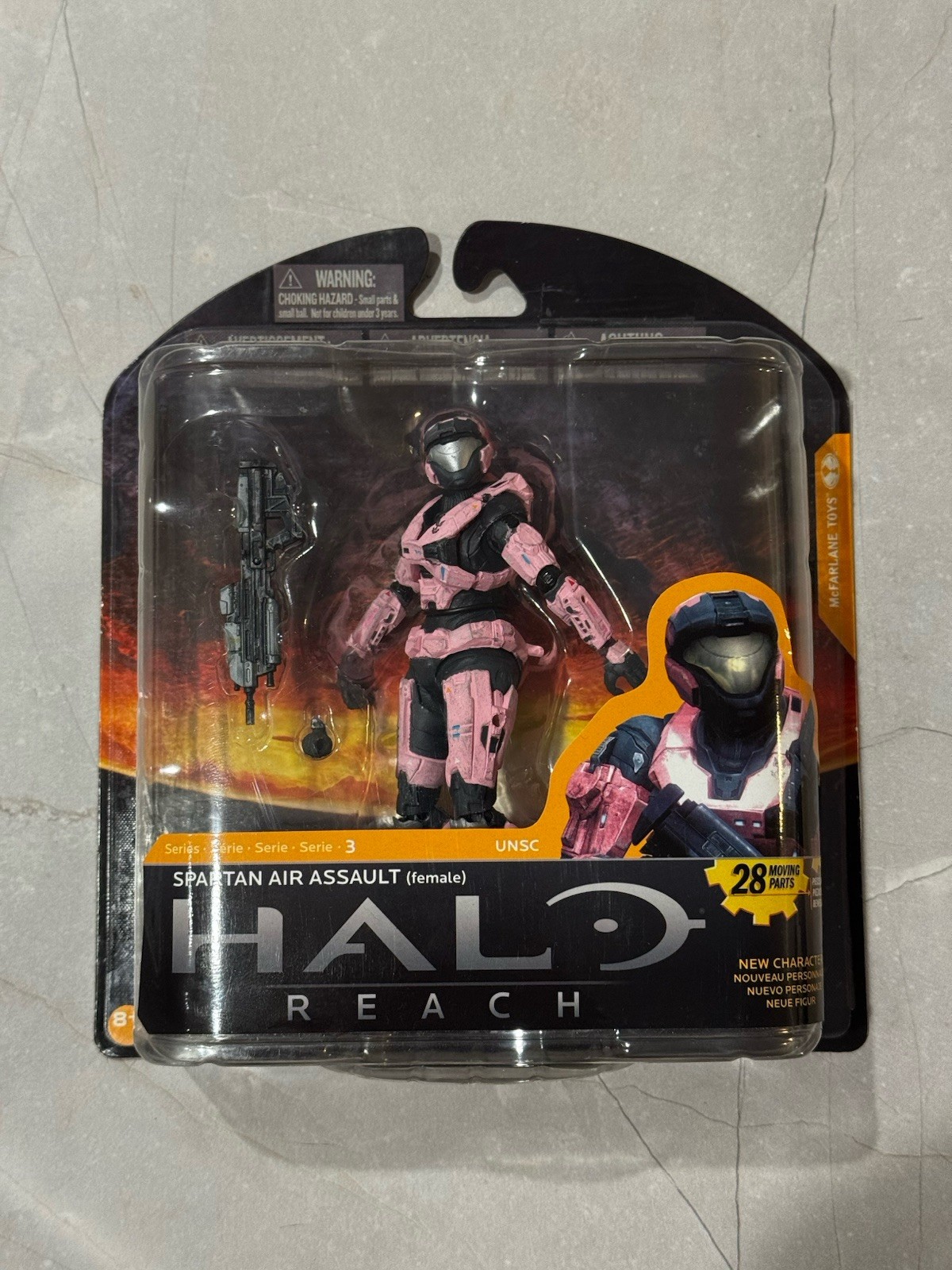 Halo Reach Series 3 Spartan Air Assault Pink Mcfarlane Toys