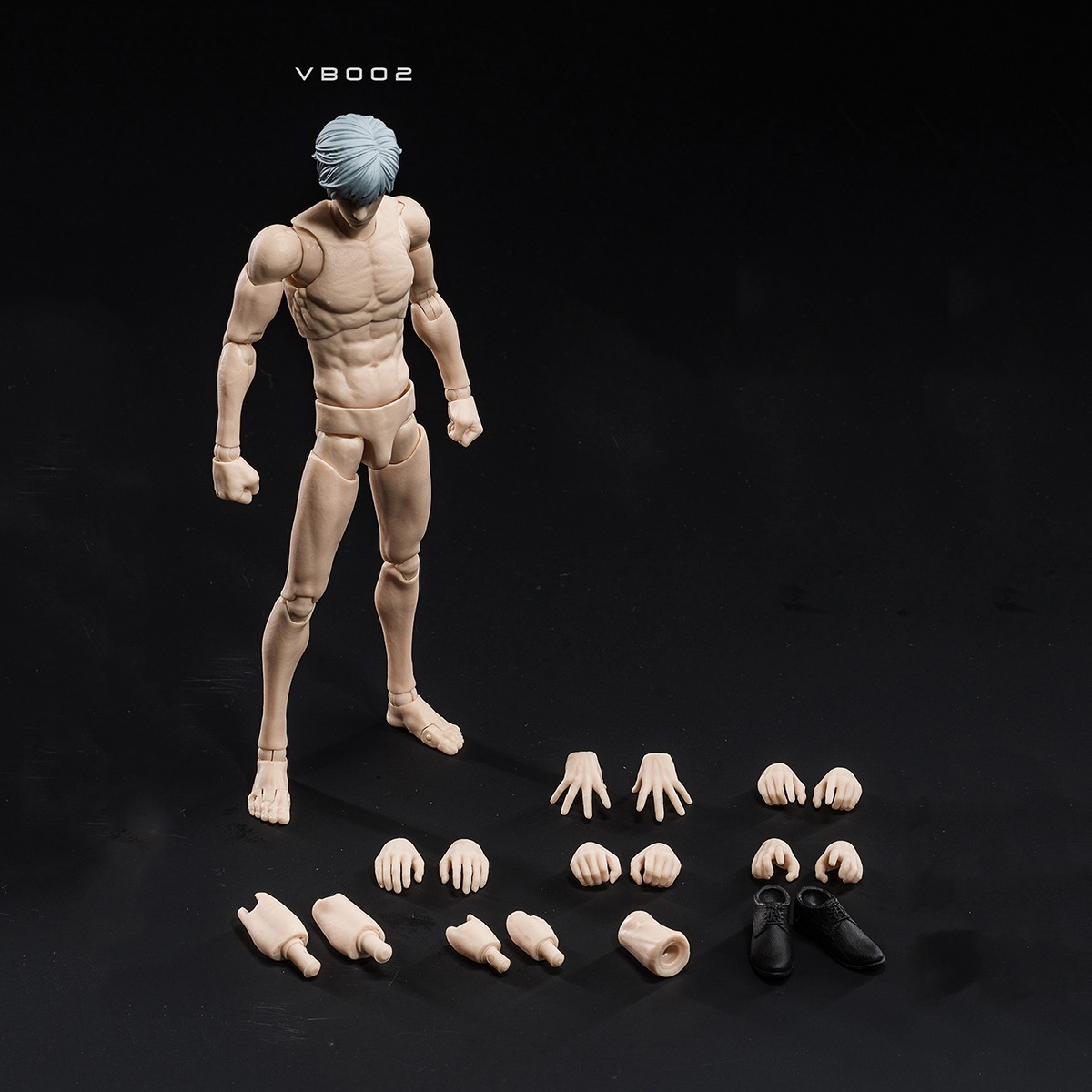 VTOYS X BMS 1/12 VB002 Pale Skin Jointed 6in Male Action Figure Head Body Model