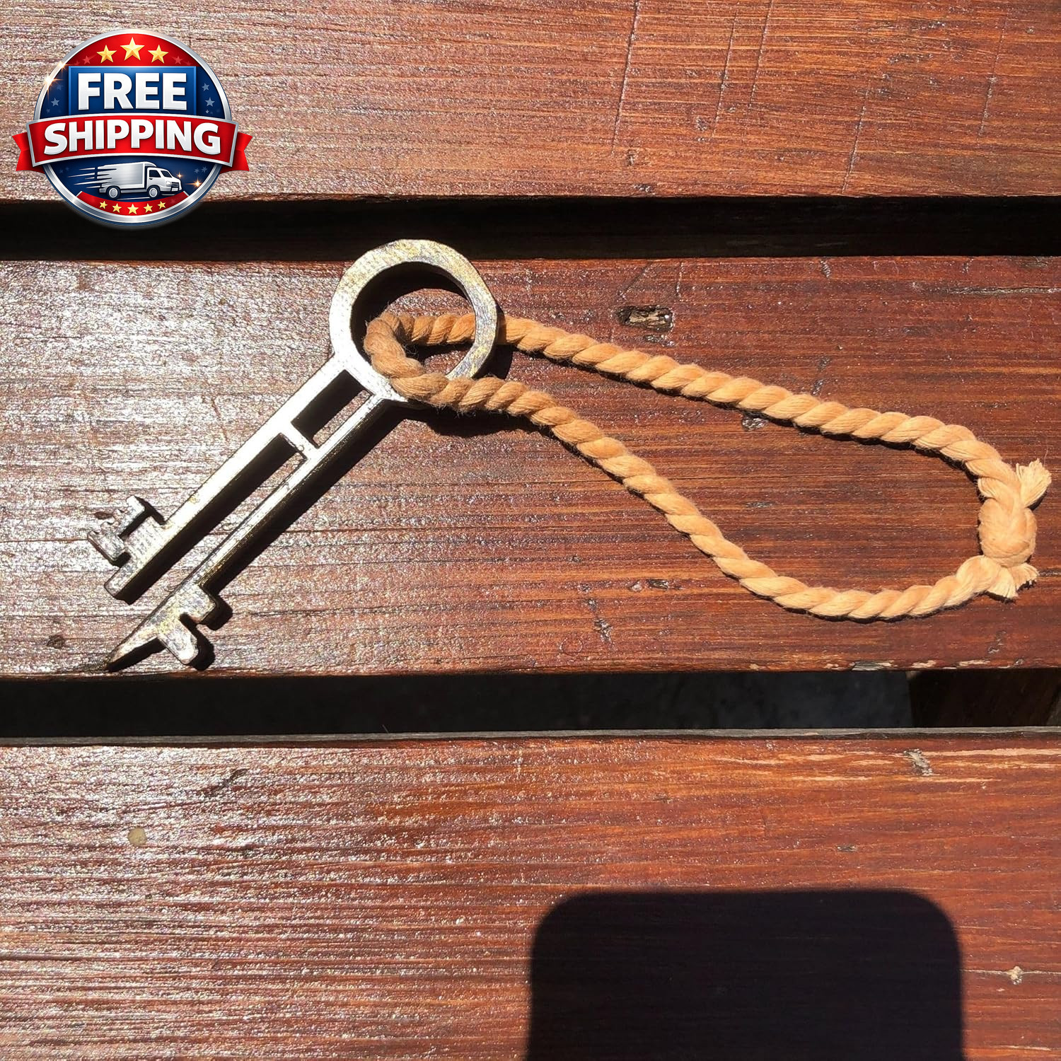 3D Printed Davy Jones Key – Hand-Painted with Realistic Metal Finish – PLA Plast