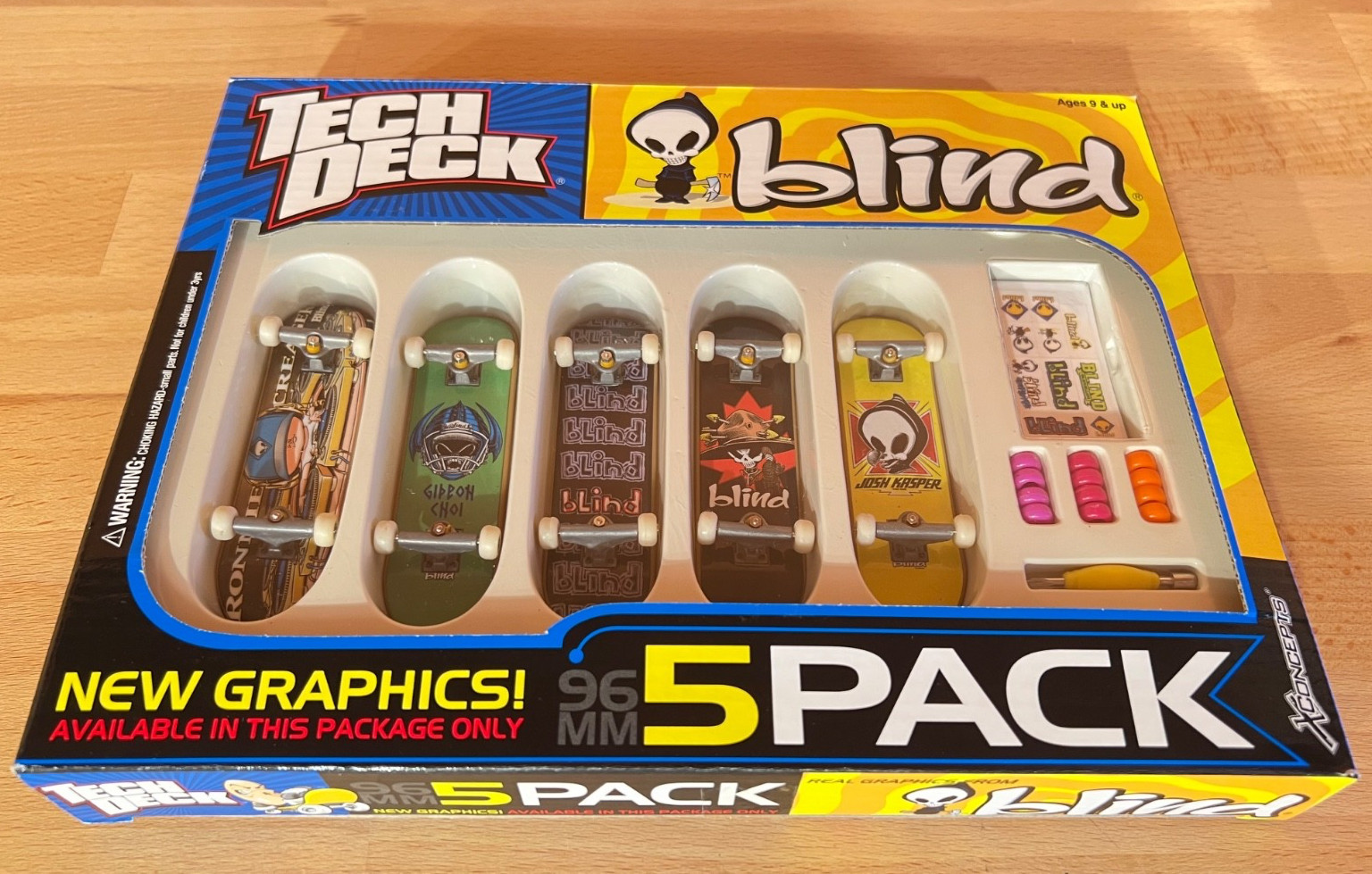 Vintage 2002 Tech Deck Blind Skateboards 5 Pack Fingerboards EXCLUSIVE ART New