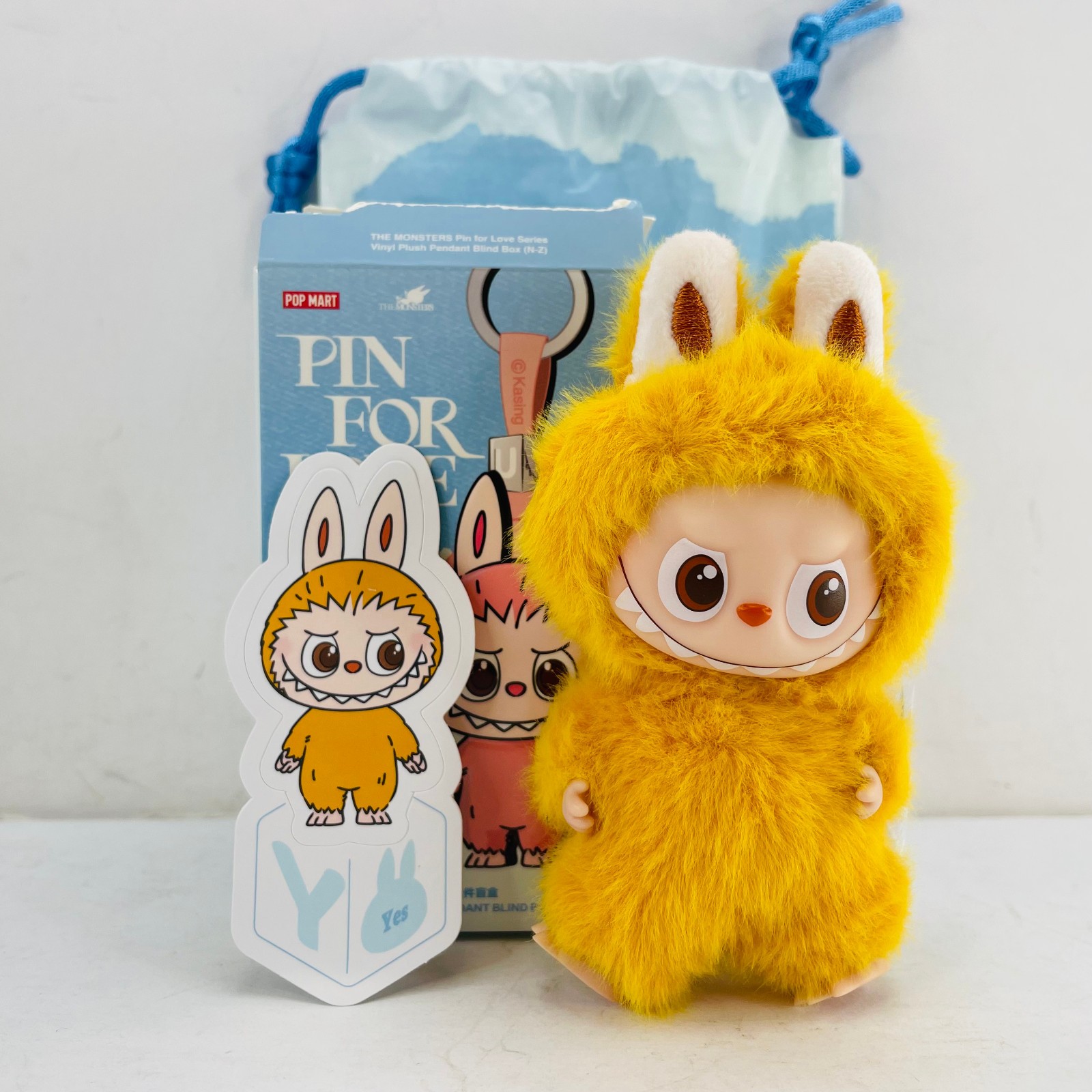 POP MART Labubu The Monsters Pin For Love Series Mini Vinyl Plush Doll Pendant Y