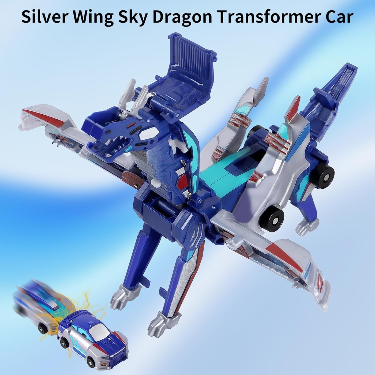 Transforming Car Set 2 Pieces Compatibility with Collectible Magical Dinosaur…