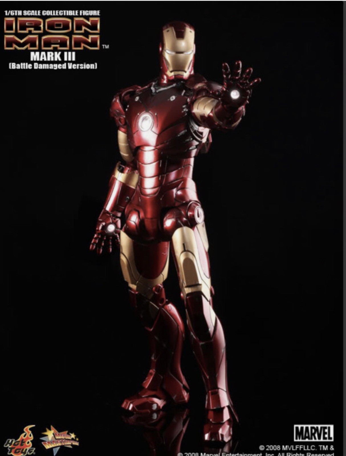 Hot Toys Movie Masterpiece 12 Inch Figure Iron Man Mark 3 Battle Damaged Japan