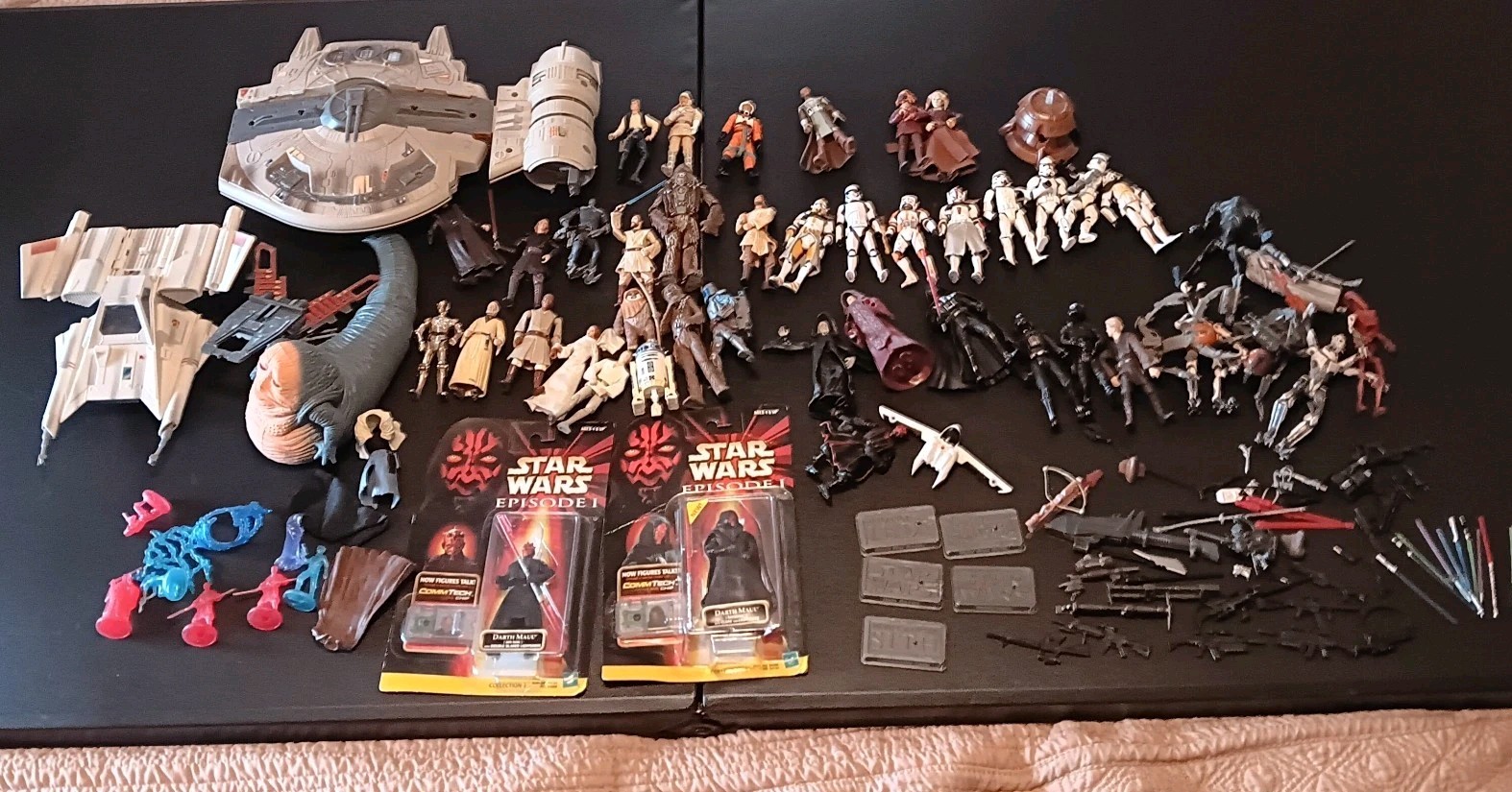 Y2K Huge Star Wars Action Figure Lot Of 150+ Weapons Vehicles Characters
