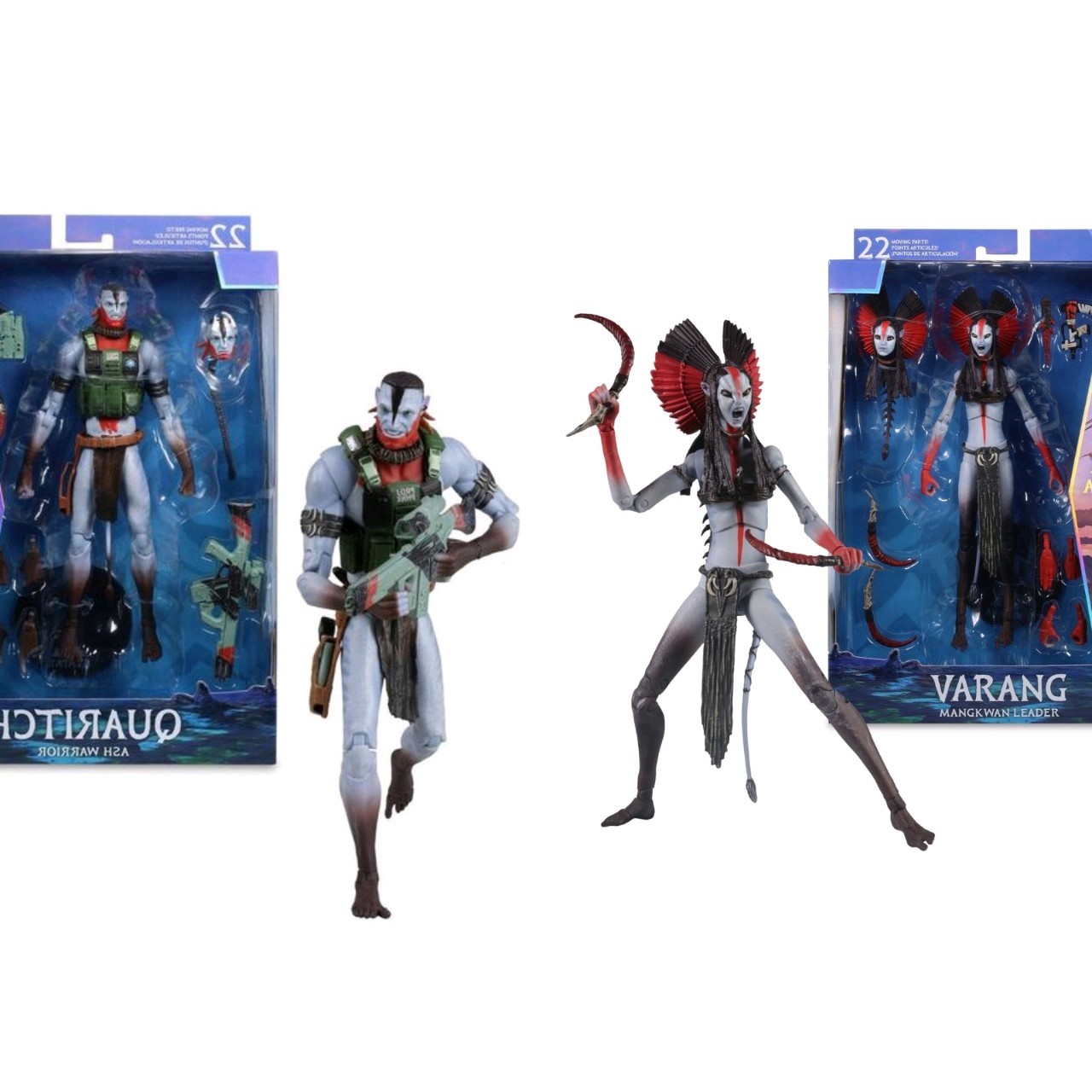 Avatar Fire And Ash Figures Quaritch Ash Warrior & Varang Mangkwan Leader New!!