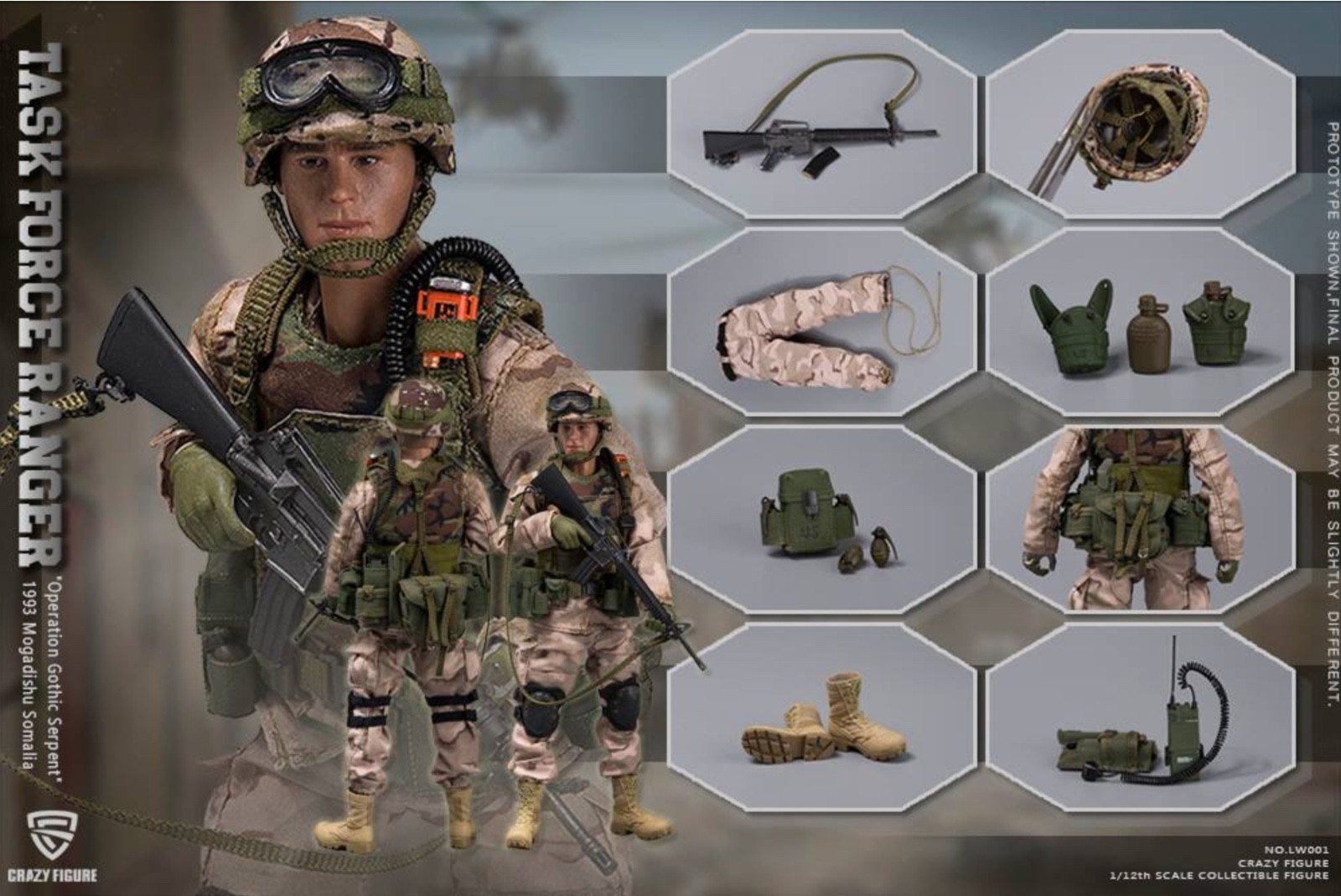 Crazy Figure 1/12 75th Ranger Regiment Chalk Leader Figure