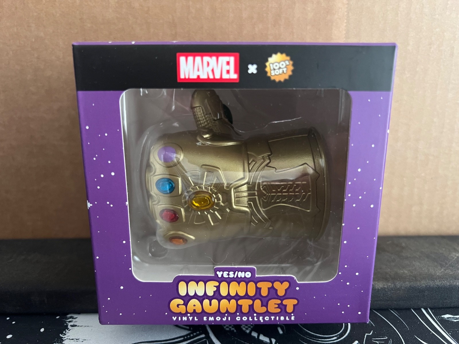 100% Soft Marvel Yes/No INFINITY GAUNTLET Thanos Megamoji – SDCC – NEW