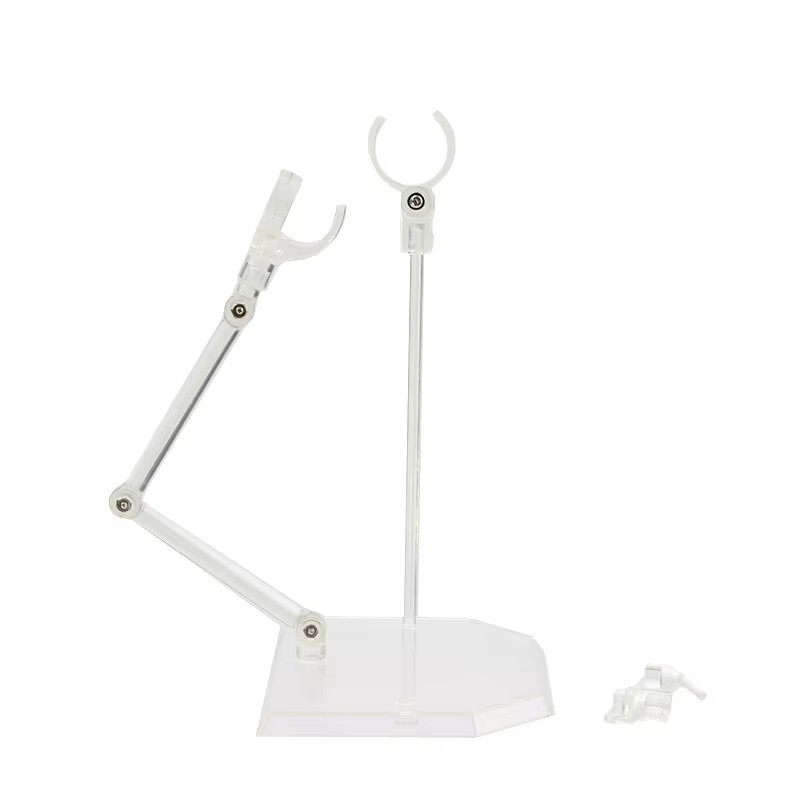 Clear Adjustable Action Figure Display Stand Bracket Base (1/144 Scale)