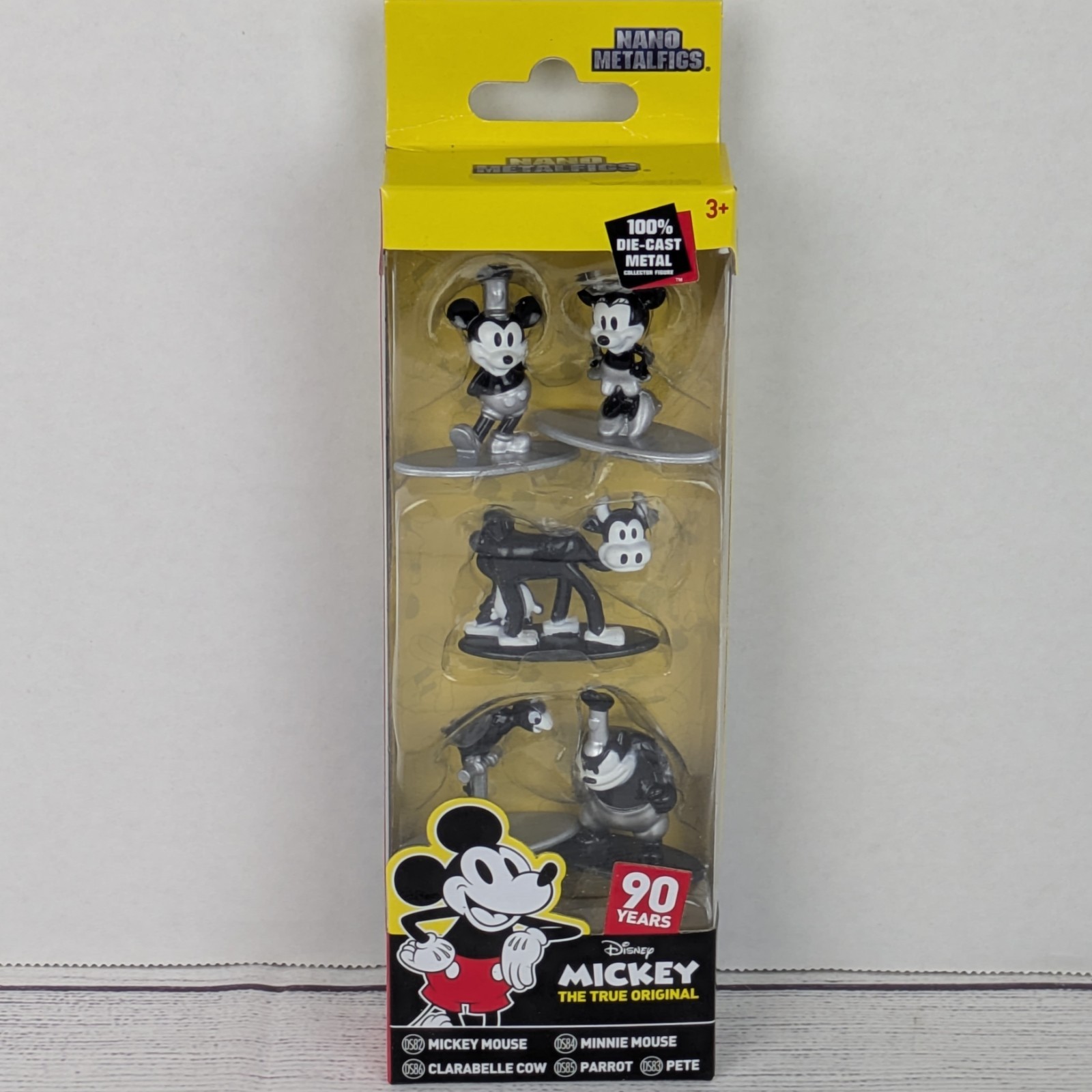 Disney Mickey Mouse True Original 90 Years Nano Metalfigs Die-Cast 5 FIGURE SET