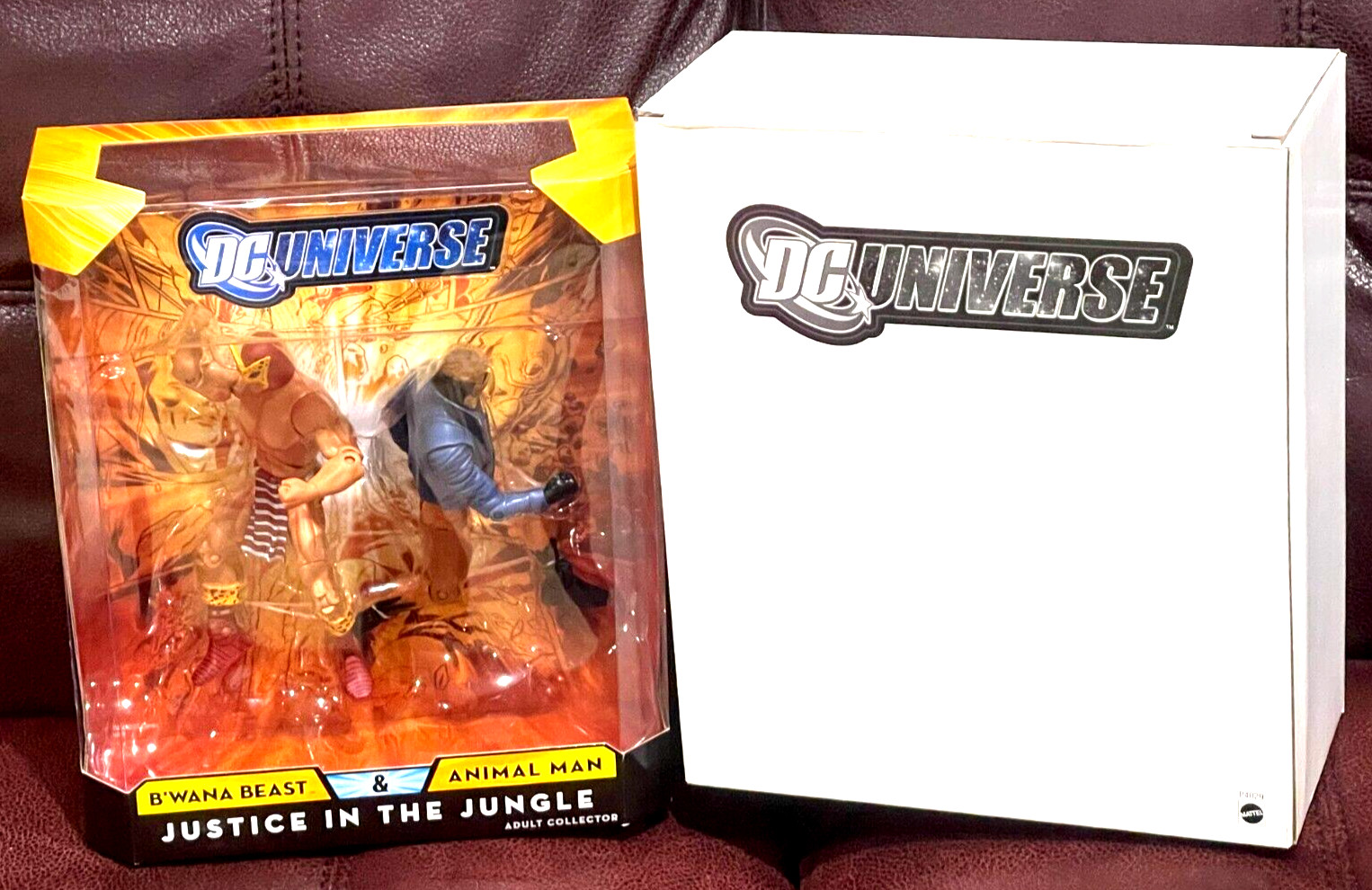 2009 DC Universe Justice In The Jungle B&rsquo;Wana Beast & Animal Man White MailerBox