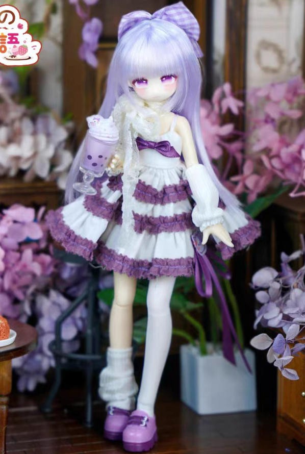 Momotale Taro Milk Tea 22cm/8.6In Bjd Doll Dressable Action Figure Gift In Stock