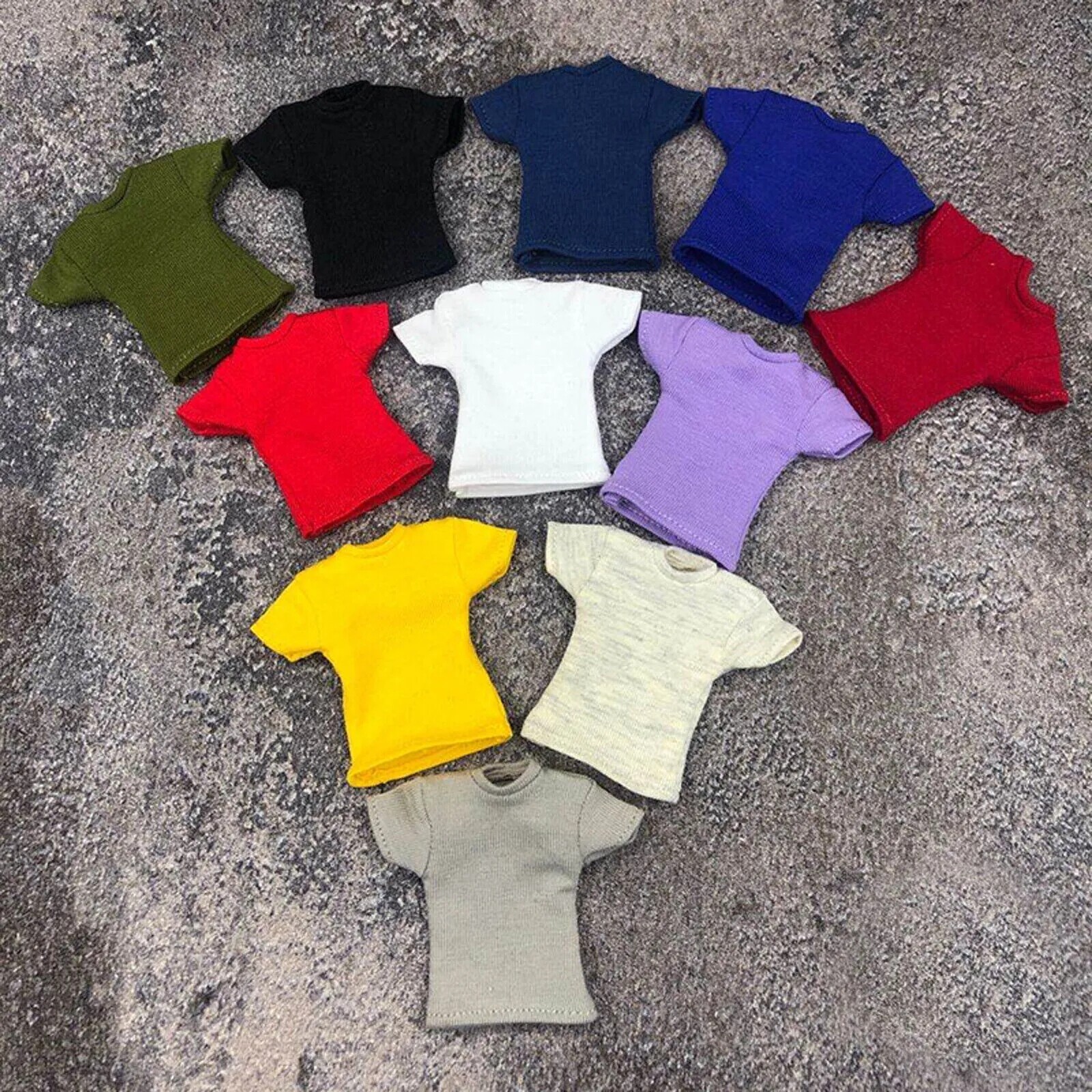1/12 Scale Male Soldier T-Shirt Short Sleeve Clothes Model For Action Figure 6&Prime;