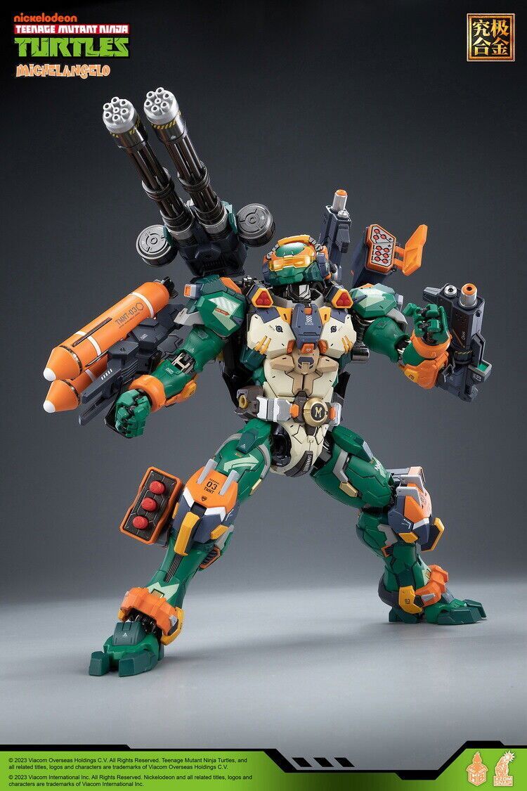 New In Stock HeatBoys HB0014 Robot Mecha Michelangelo Metal Build Action Figure