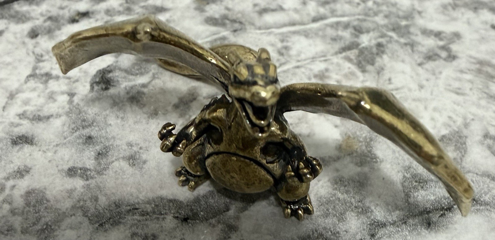 Vintage Solid Brass Charizard Miniature Figure – Heavy Metal Pokémon Collectible