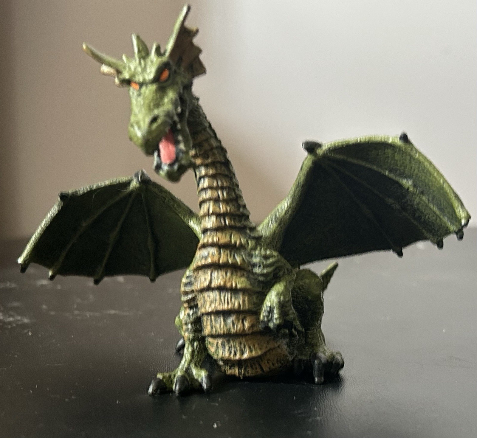 (Missing fire) PAPO 2005 Green Dragon 4&Prime; Medieval Figure Enchanted World