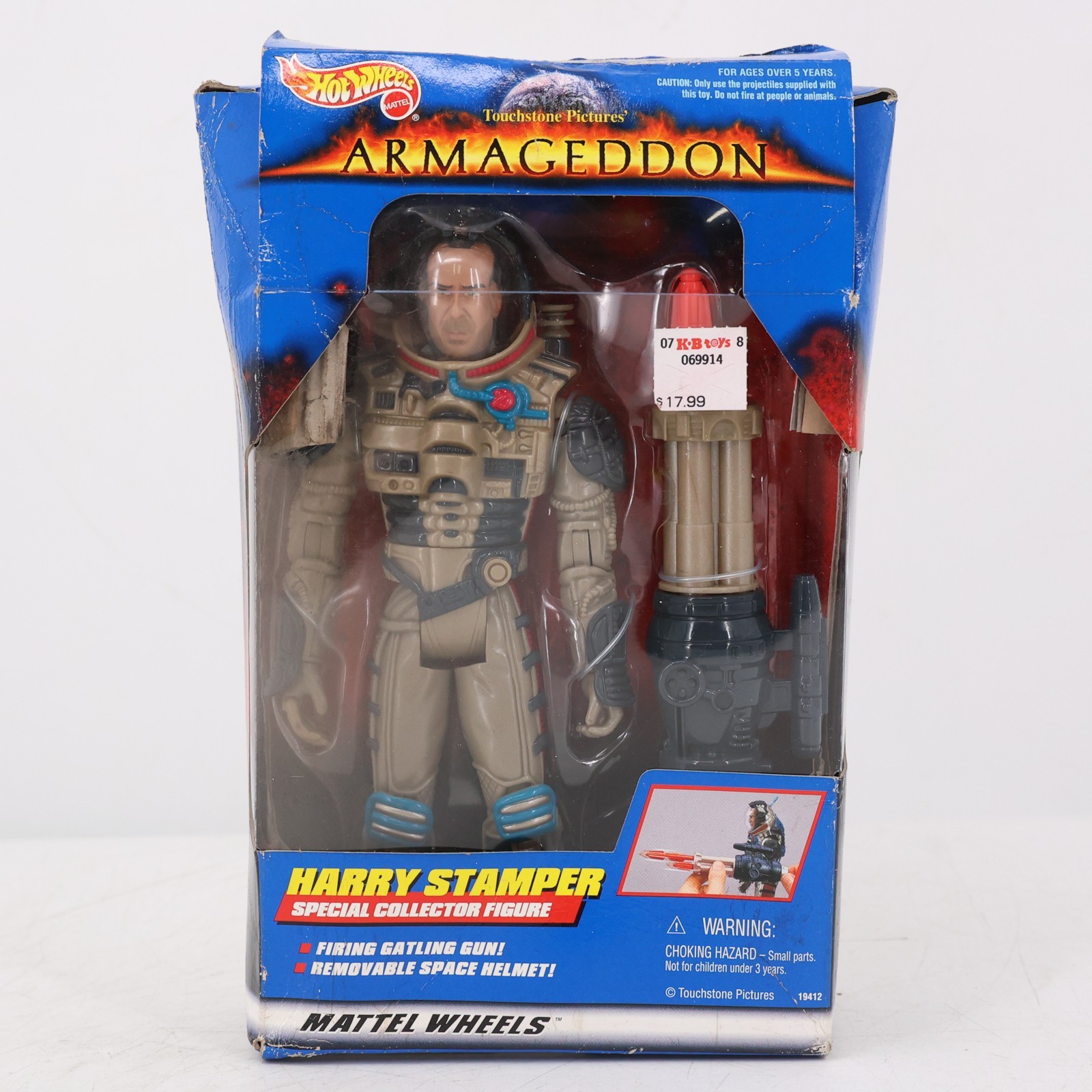 Vintage 1997 Mattel Armageddon Harry Stamper 8&Prime; Deluxe Figure Bruce Willis